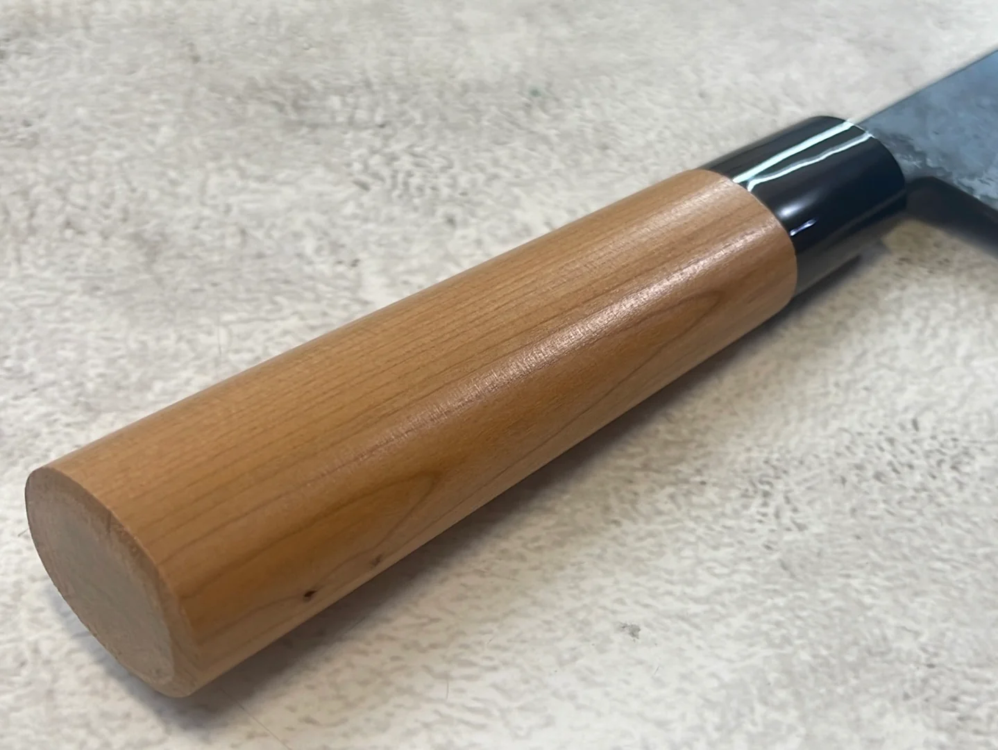 Hinokuni Shirogami #1 Nakiri Knife 180mm Cherry Wood Handle - Made in Japan 🇯🇵 - Image 5