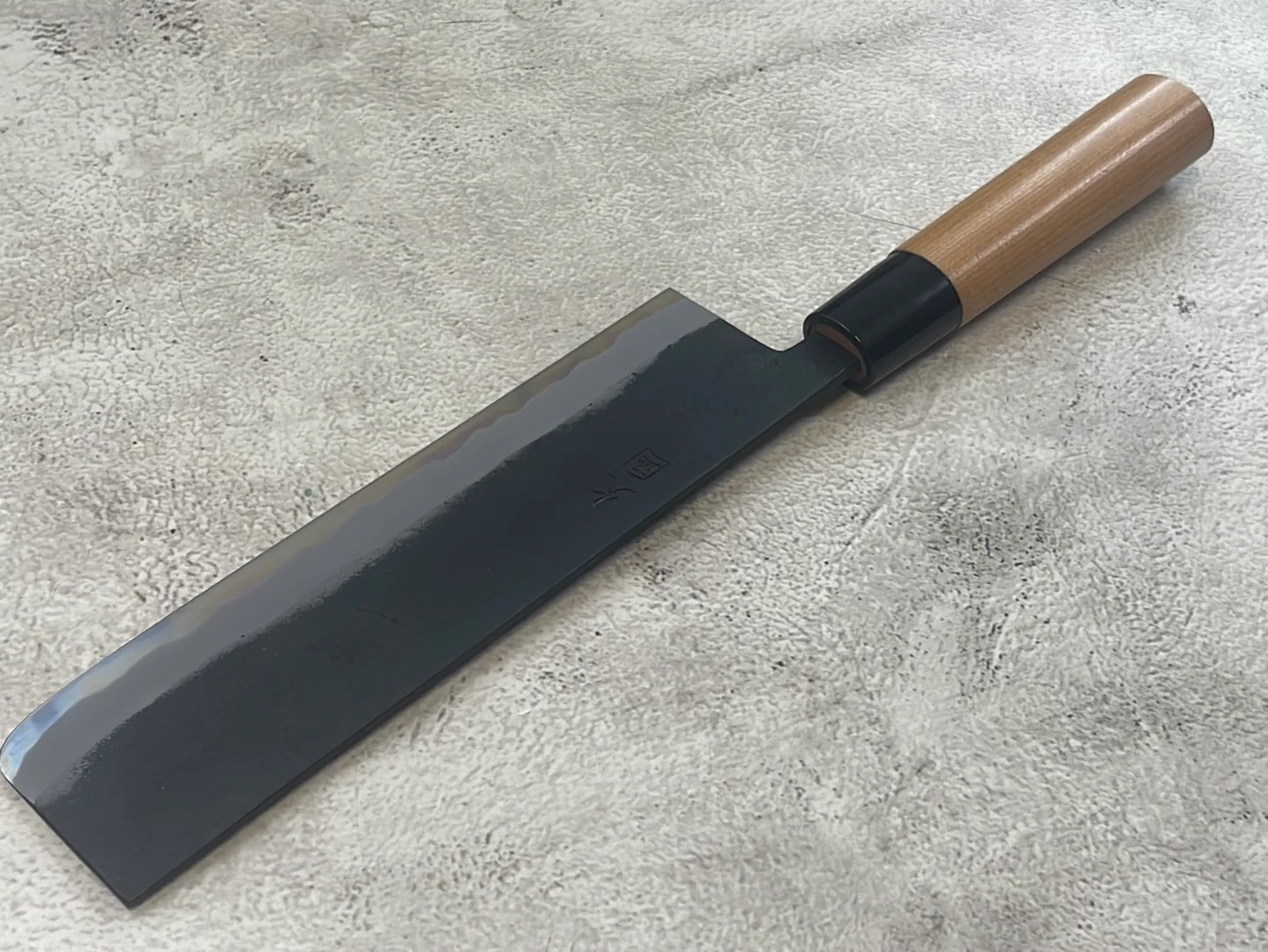 Hinokuni Shirogami #1 Nakiri Knife 180mm Cherry Wood Handle - Made in Japan 🇯🇵 - Image 8