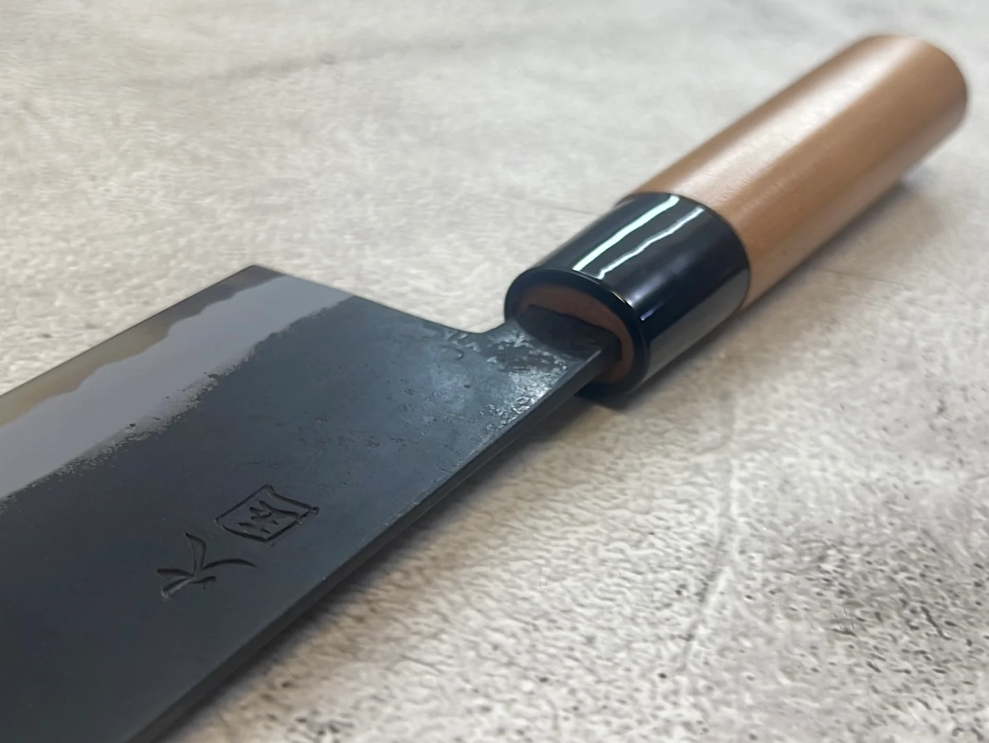 Hinokuni Shirogami #1 Nakiri Knife 180mm Cherry Wood Handle - Made in Japan 🇯🇵 - Image 9