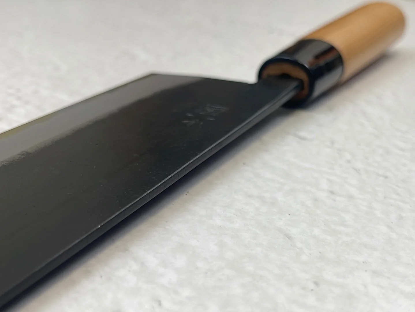 Hinokuni Shirogami #1 Nakiri Knife 210mm Cherry Wood Handle - Made in Japan 🇯🇵 - Image 10