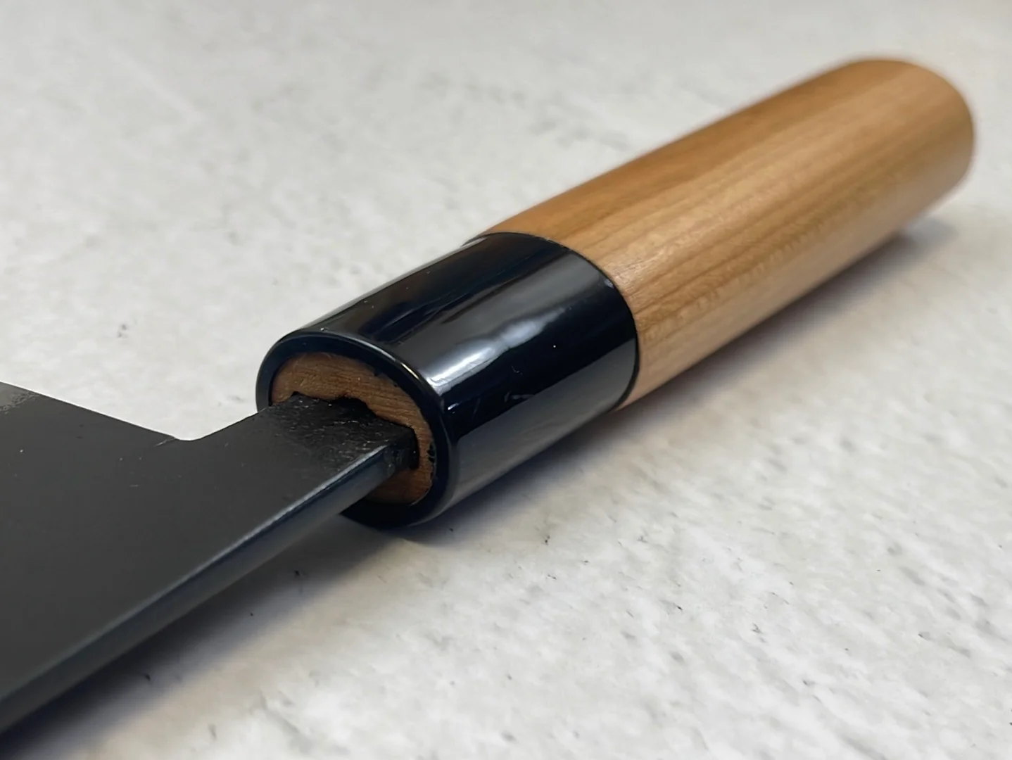Hinokuni Shirogami #1 Nakiri Knife 210mm Cherry Wood Handle - Made in Japan 🇯🇵 - Image 11