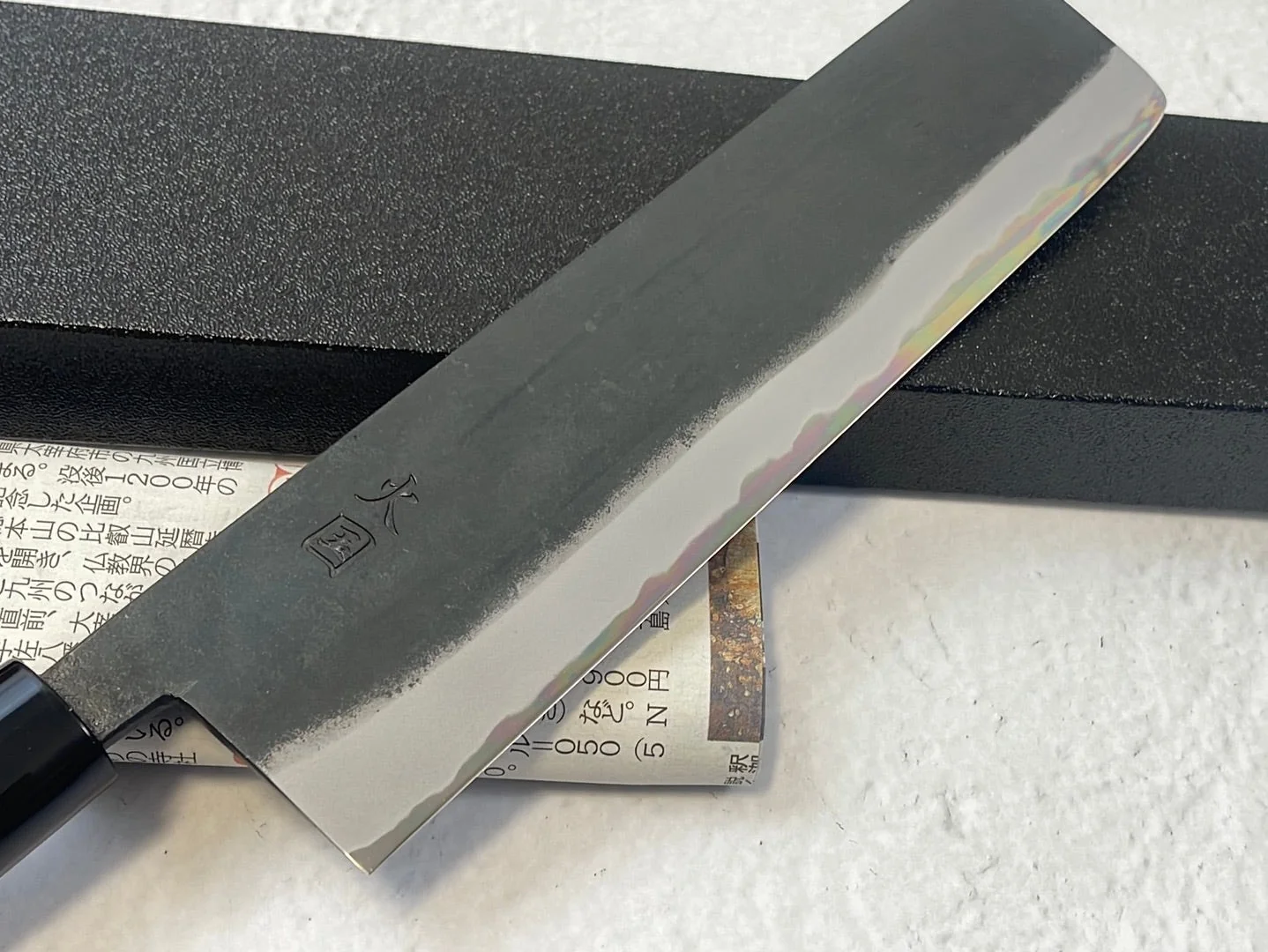 Hinokuni Shirogami #1 Nakiri Knife 210mm Cherry Wood Handle - Made in Japan 🇯🇵 - Image 2