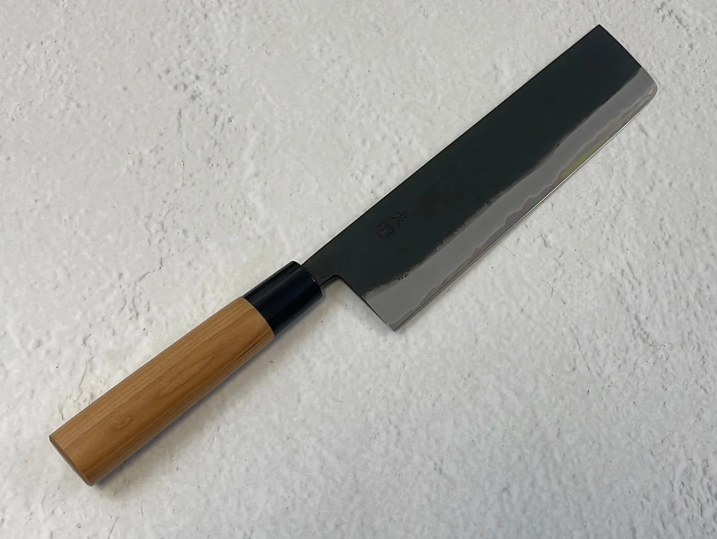 Hinokuni Shirogami #1 Nakiri Knife 210mm Cherry Wood Handle - Made in Japan 🇯🇵 - Image 4