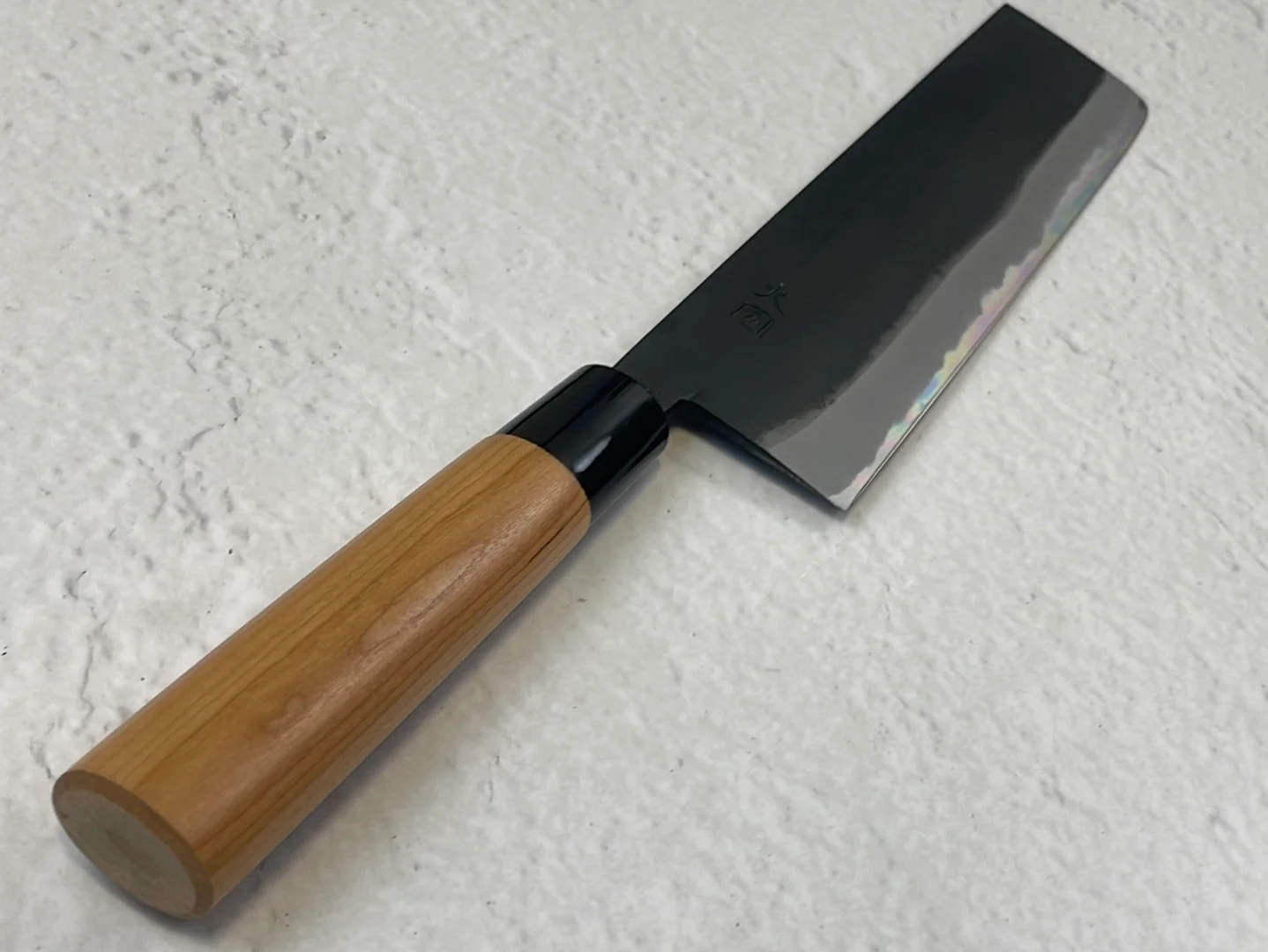 Hinokuni Shirogami #1 Nakiri Knife 210mm Cherry Wood Handle - Made in Japan 🇯🇵 - Image 5
