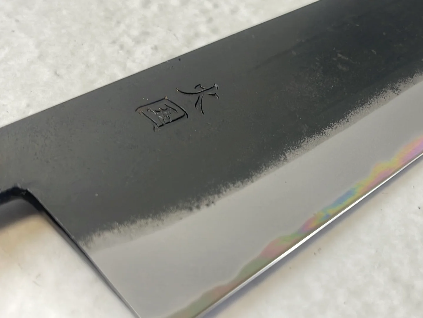 Hinokuni Shirogami #1 Nakiri Knife 210mm Cherry Wood Handle - Made in Japan 🇯🇵 - Image 7
