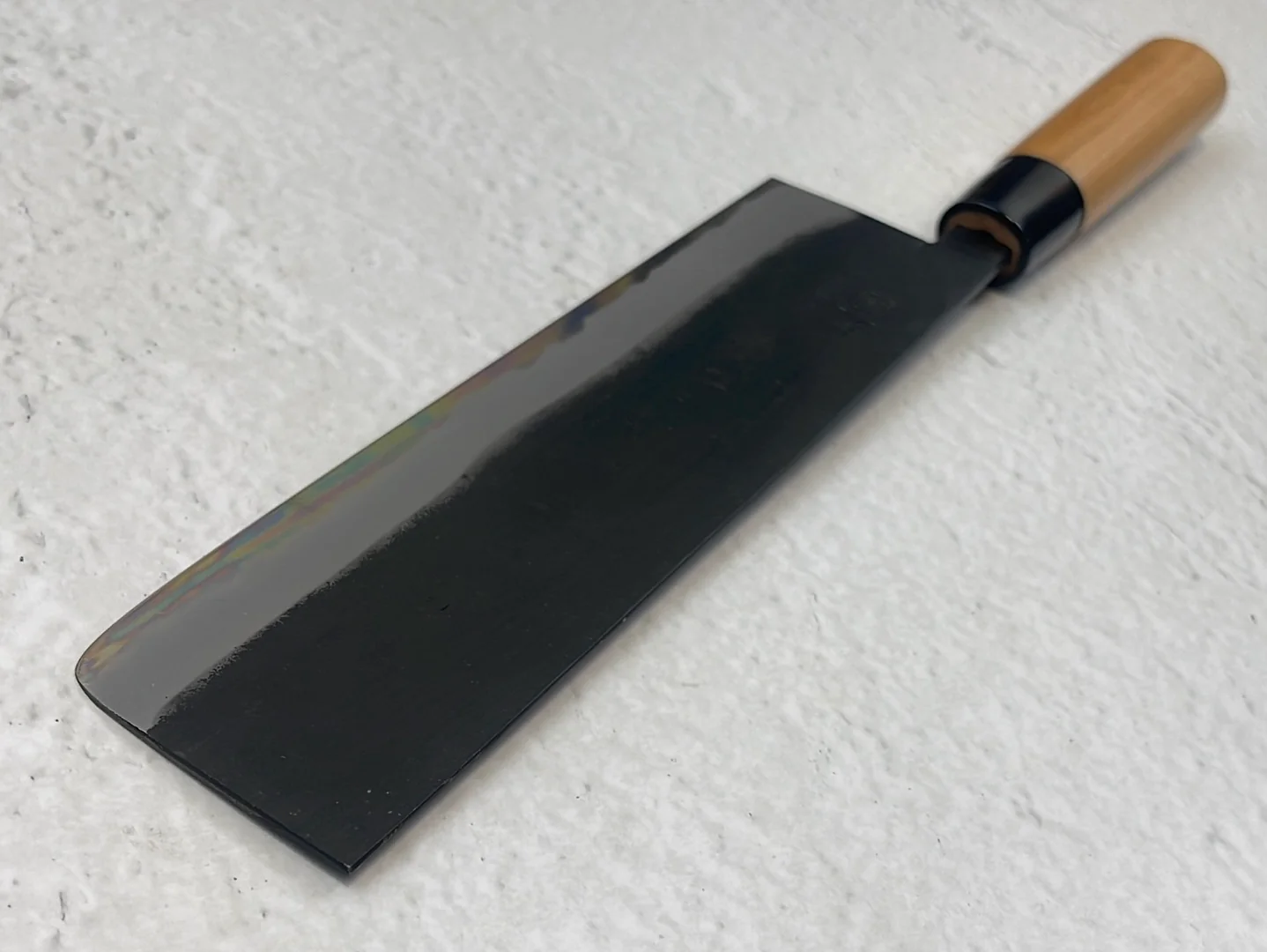 Hinokuni Shirogami #1 Nakiri Knife 210mm Cherry Wood Handle - Made in Japan 🇯🇵 - Image 9