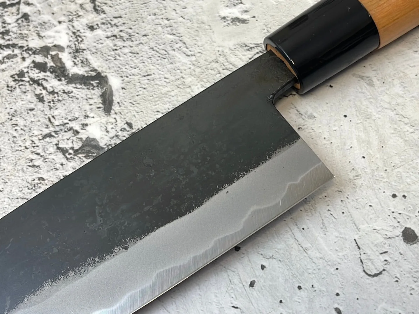 Hinokuni Shirogami #1 Santoku Knife 180mm Cherry Wood Handle - Made in Japan 🇯🇵 - Image 10
