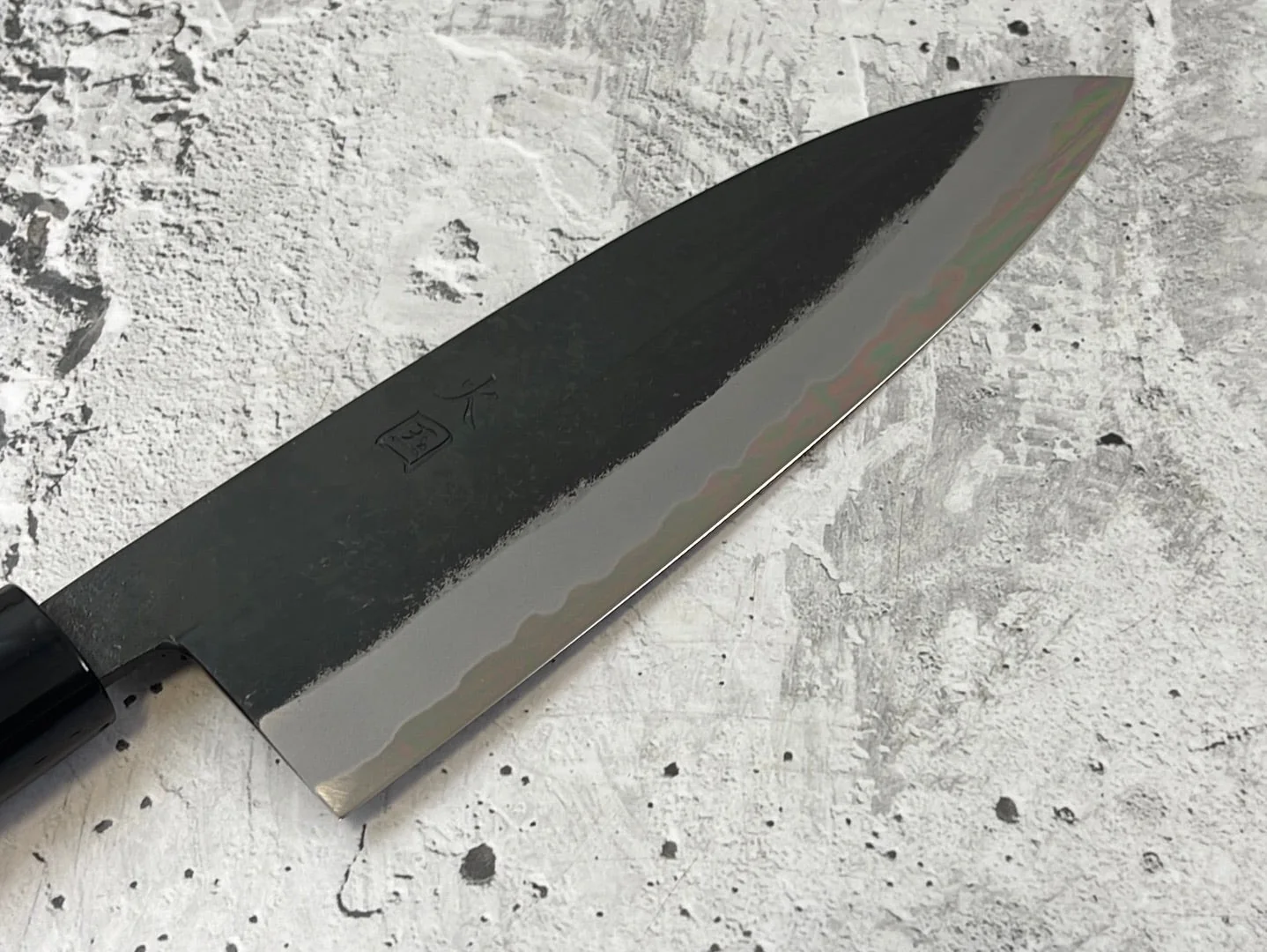 Hinokuni Shirogami #1 Santoku Knife 180mm Cherry Wood Handle - Made in Japan 🇯🇵 - Image 3