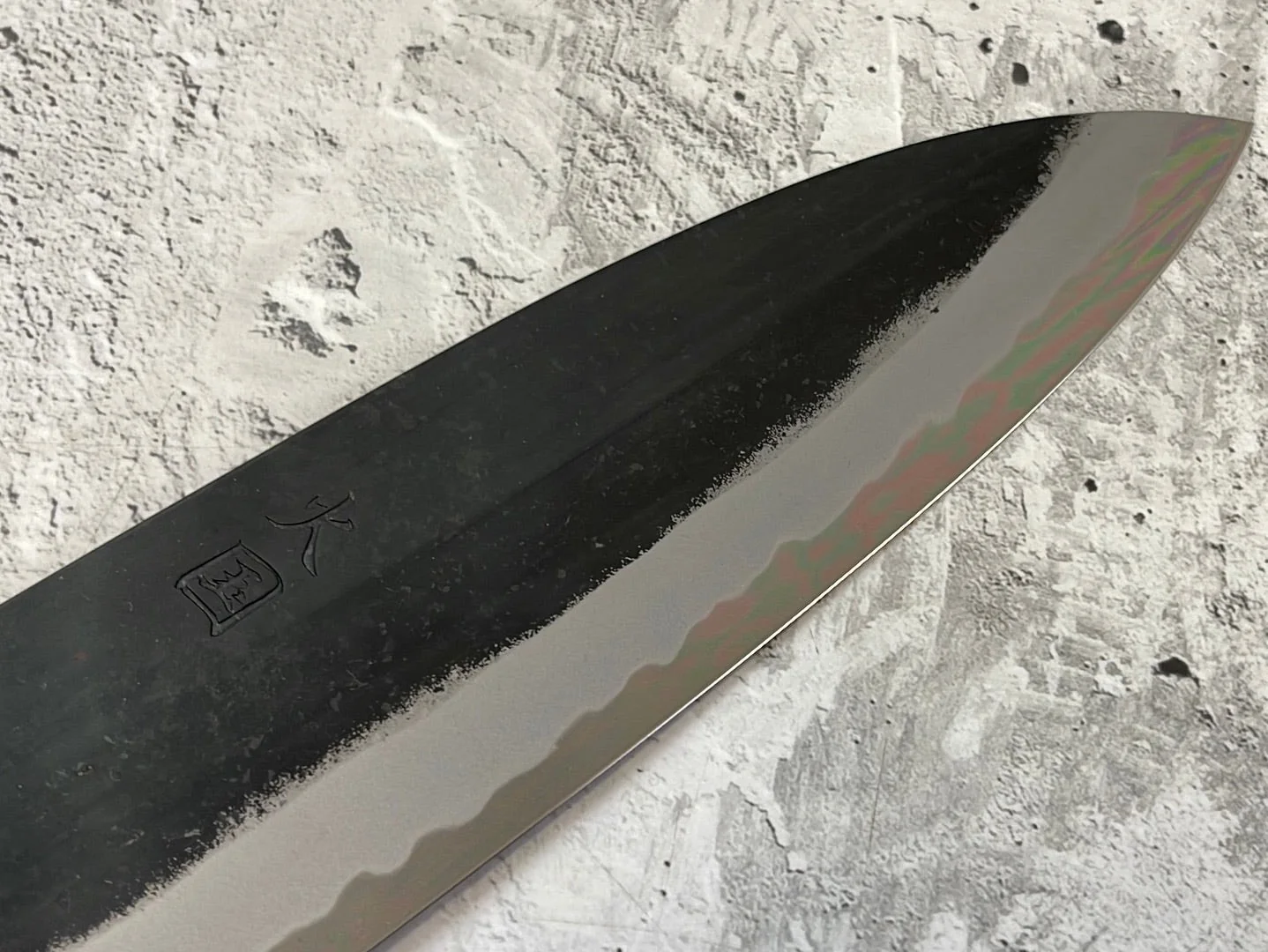 Hinokuni Shirogami #1 Santoku Knife 180mm Cherry Wood Handle - Made in Japan 🇯🇵 - Image 5