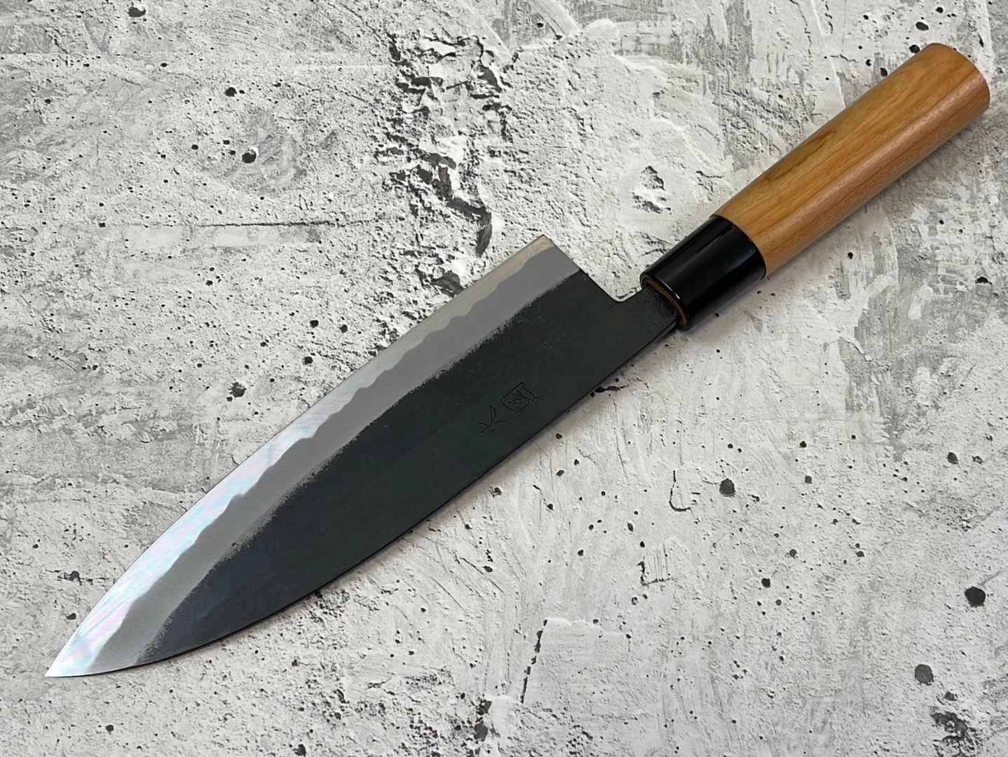 Hinokuni Shirogami #1 Santoku Knife 180mm Cherry Wood Handle - Made in Japan 🇯🇵 - Image 6