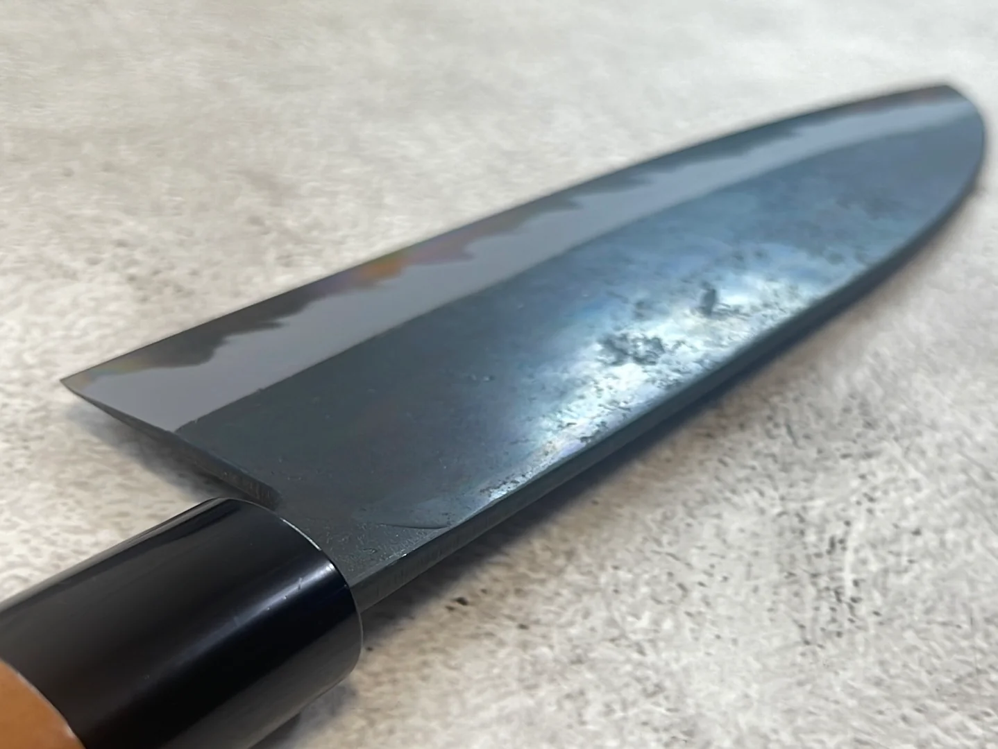 Hinokuni Shirogami #1 Santoku Knife 210mm Cherry Wood Handle - Made in Japan 🇯🇵 - Image 14