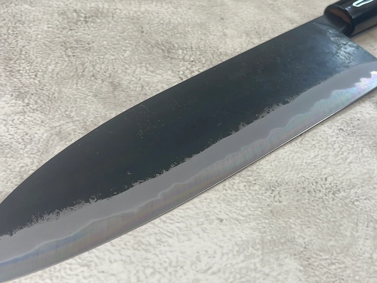 Hinokuni Shirogami #1 Santoku Knife 240mm Cherry Wood Handle - Made in Japan 🇯🇵 - Image 11