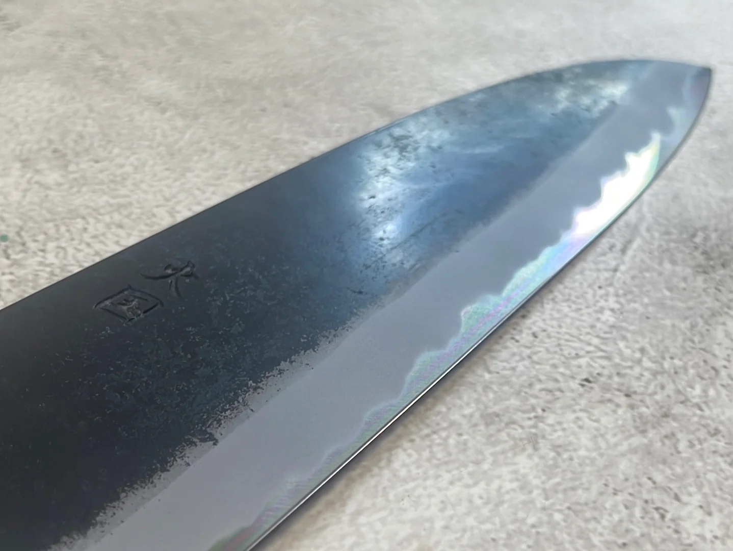 Hinokuni Shirogami #1 Santoku Knife 240mm Cherry Wood Handle - Made in Japan 🇯🇵 - Image 7
