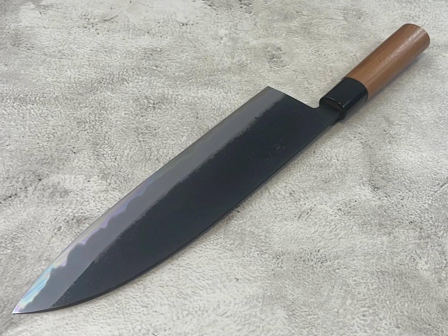 Hinokuni Shirogami #1 Santoku Knife 240mm Cherry Wood Handle - Made in Japan 🇯🇵 - Image 8