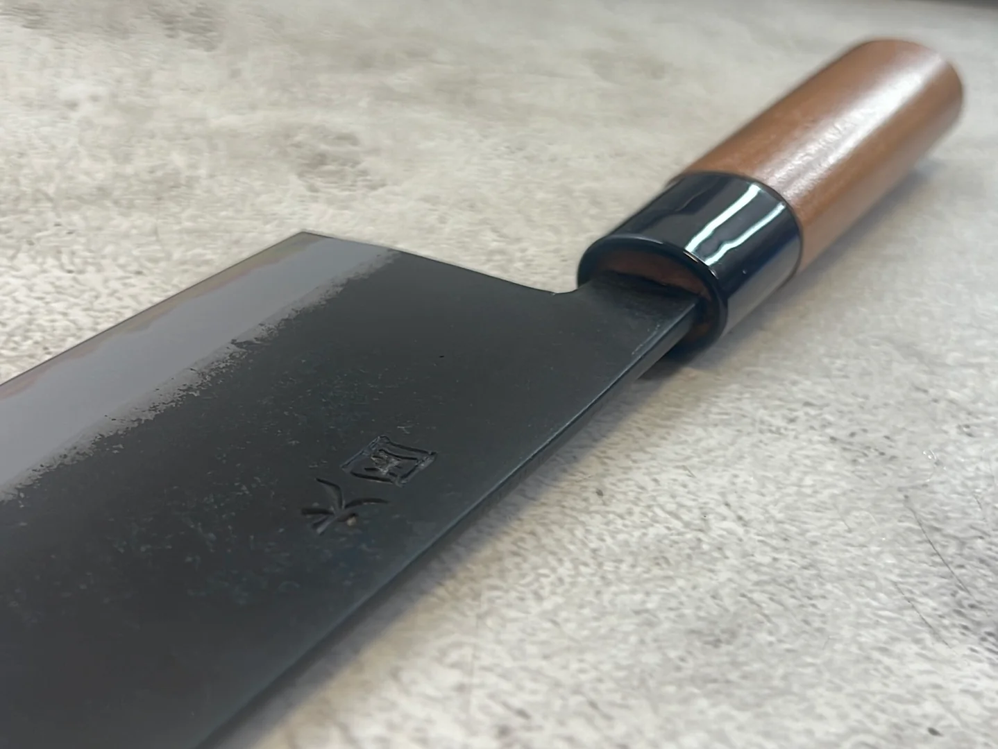 Hinokuni Shirogami #1 Santoku Knife 240mm Cherry Wood Handle - Made in Japan 🇯🇵 - Image 9