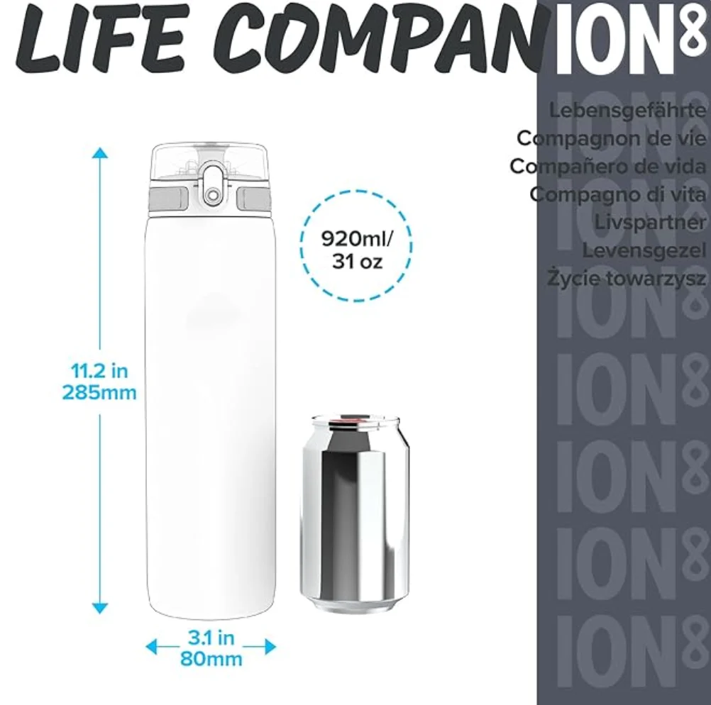 Ion8 Insulated Quench Water Bottle 920ml Peach - Image 3