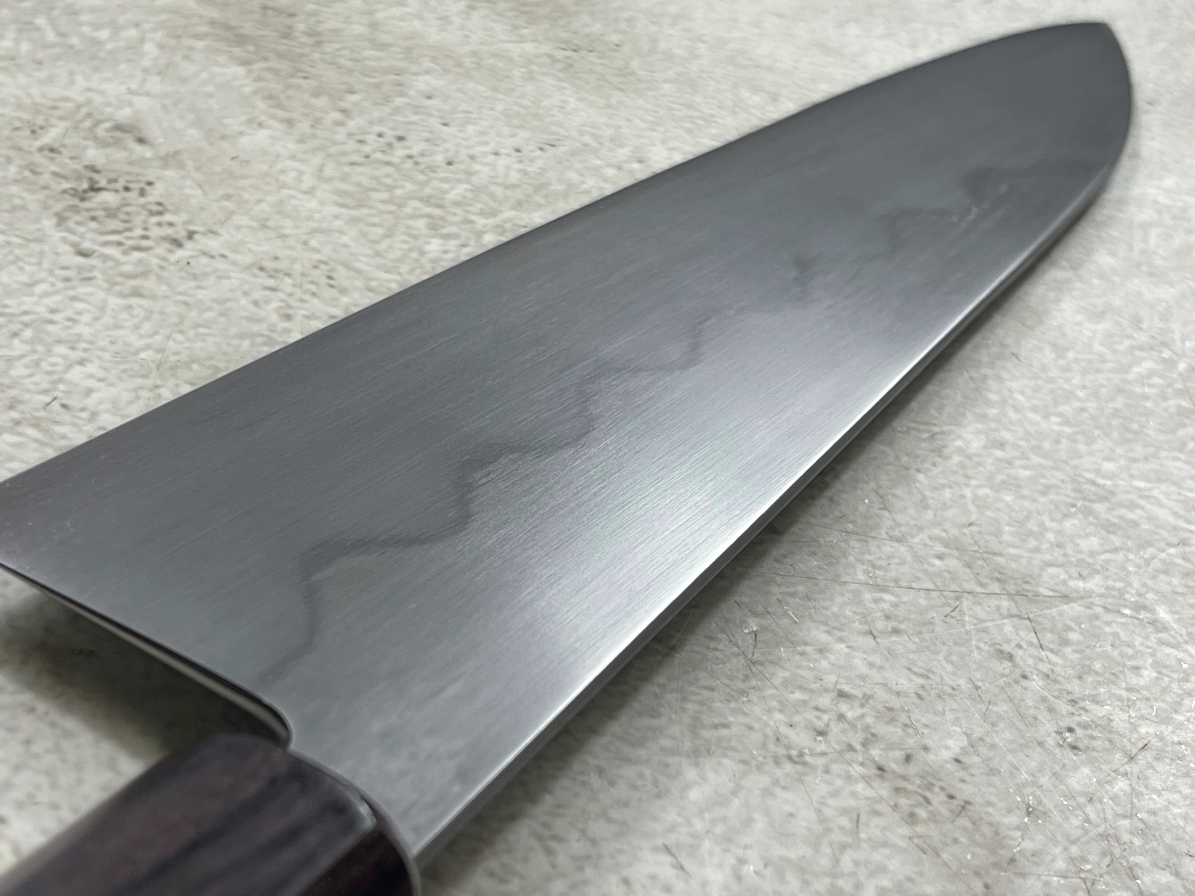 Kanefusa Gyuto 230mm Teakwood Burl & Rosewood Handle & Sheath - Image 21