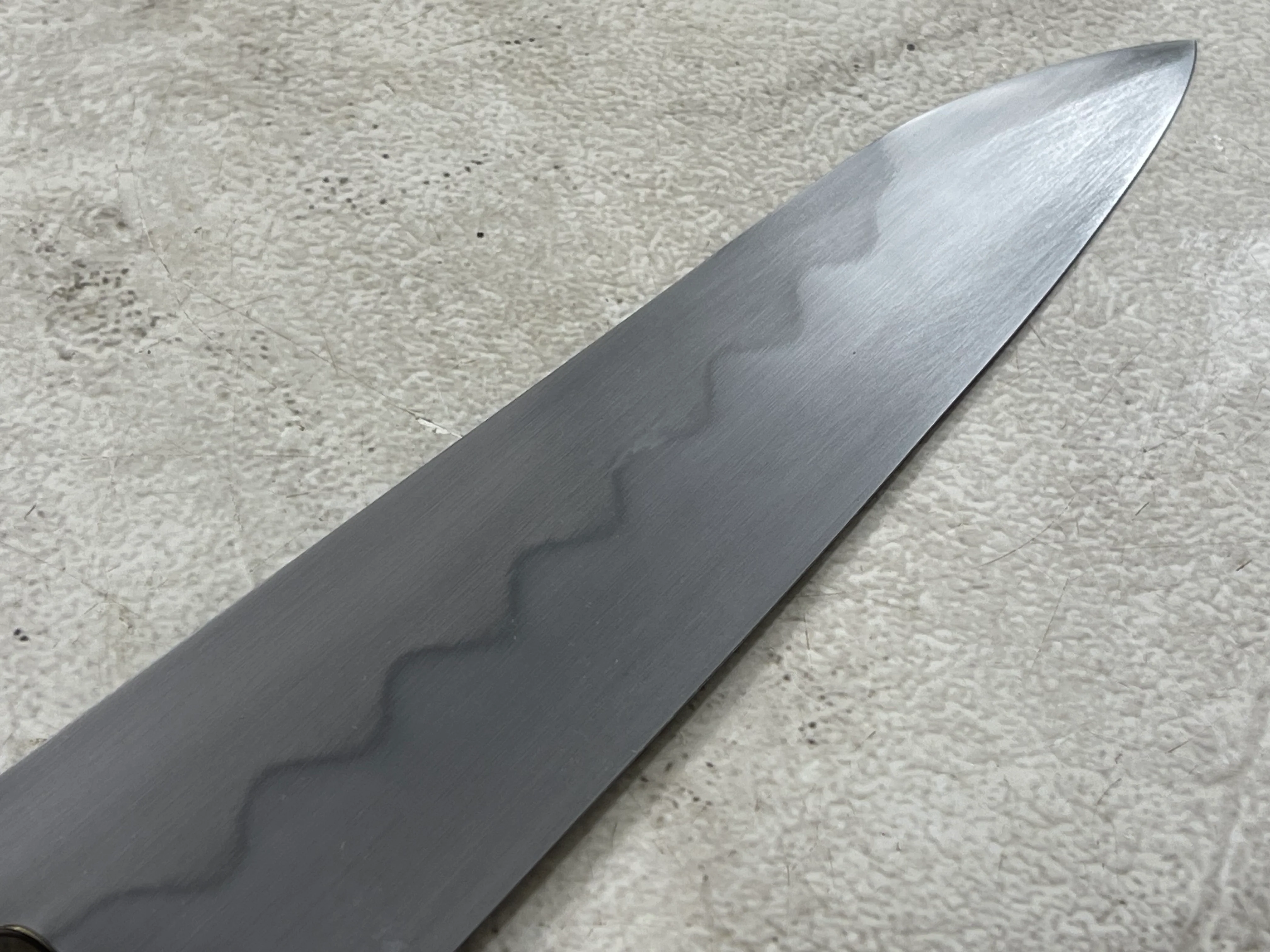 Kanefusa Gyuto 230mm Teakwood Burl & Rosewood Handle & Sheath - Image 7