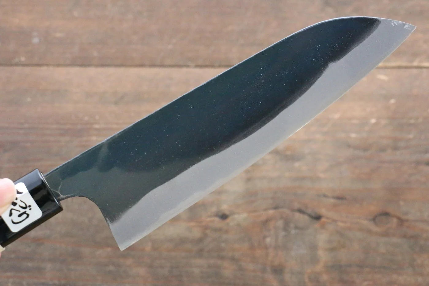 Kanetsune Blue Steel No. 2 Kurouchi Santoku Japanese Knife 165mm Magnolia Handle - Image 7