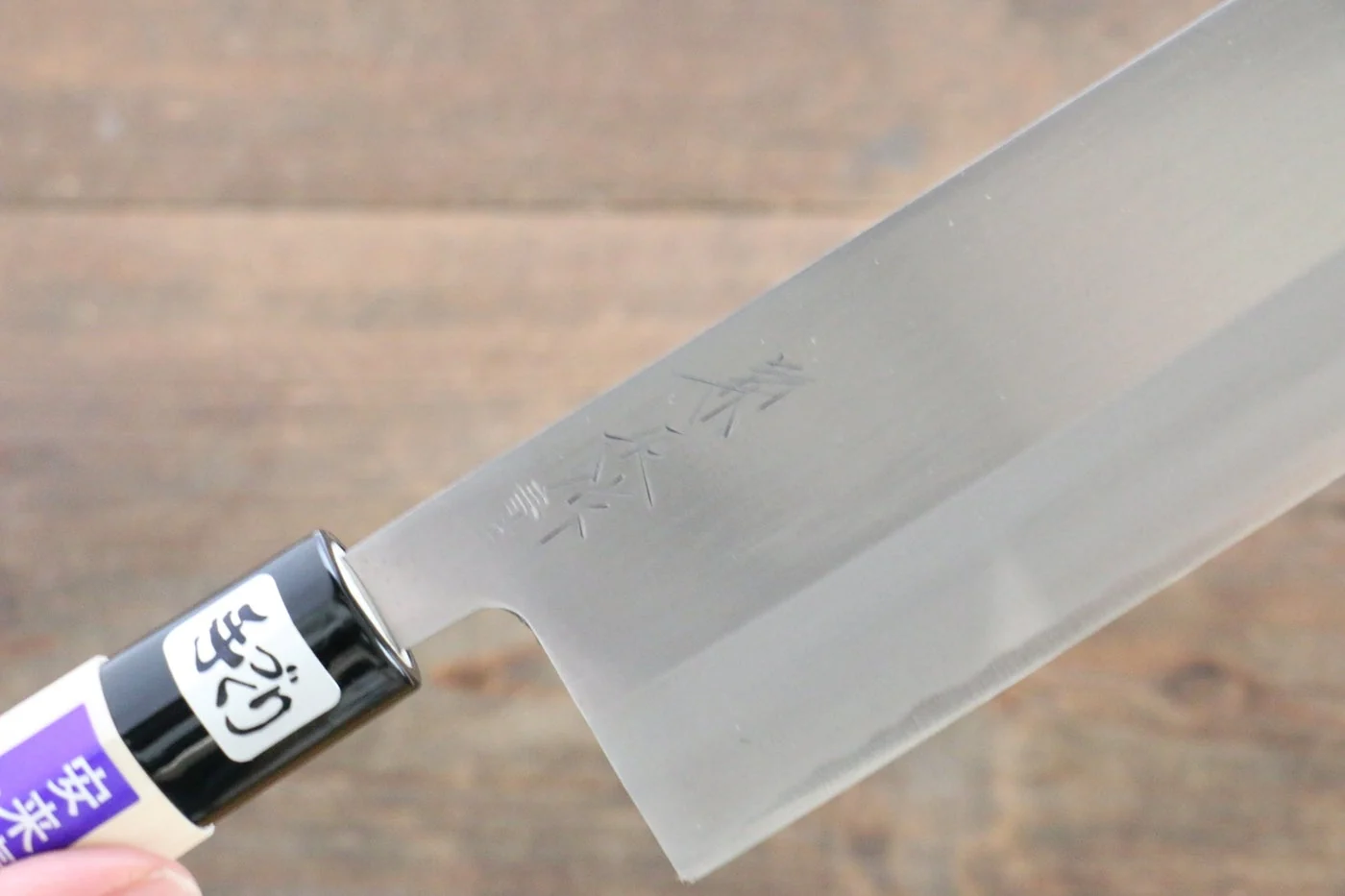 Kanetsune Blue Steel No. 2 Migaki Finished Nakiri Japanese Knife 165mm Magnolia Handle - Image 8