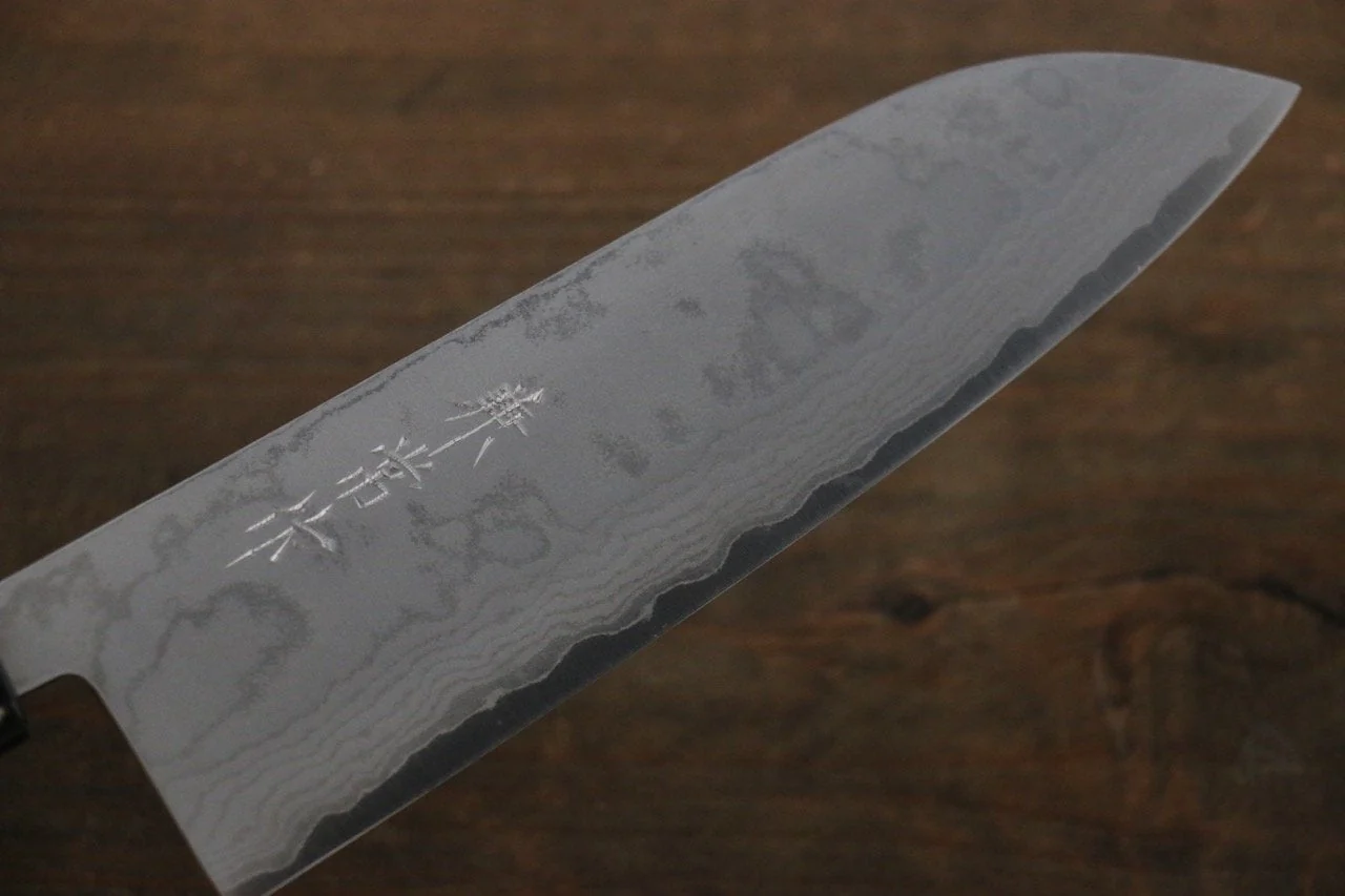 Kanetsune VG1 17 Layers Damascus Santoku Japanese Knife 165mm Walnut Handle - Image 5