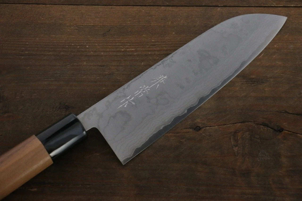 Kanetsune VG1 17 Layers Damascus Santoku Japanese Knife 165mm Walnut Handle - Image 8