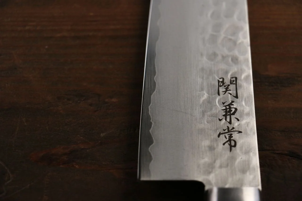 Kanetsune VG1 Hammered Santoku Japanese Knife 165mm Mahogany Handle - Image 7