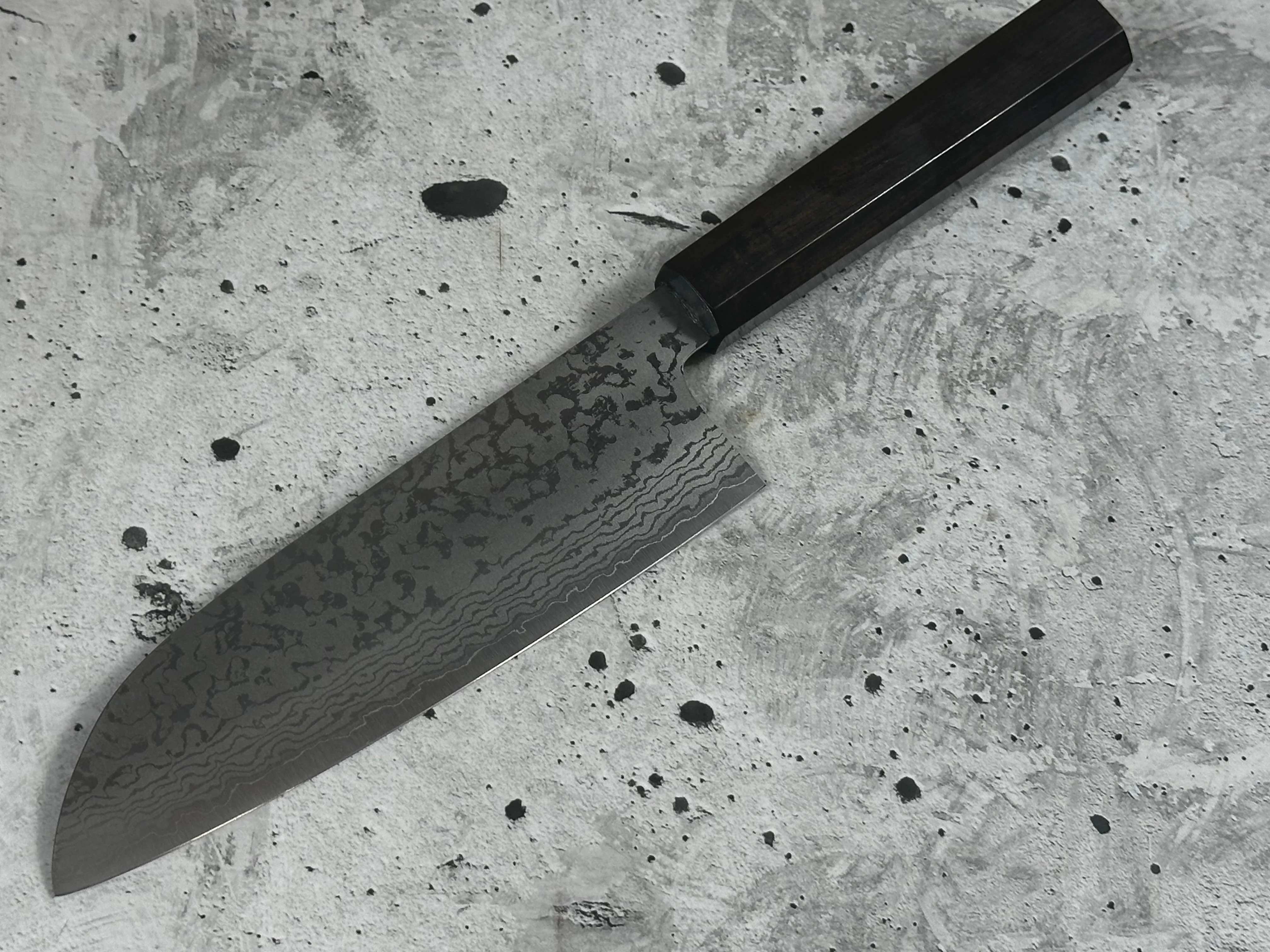 Makoto Kurosaki VG7 Damascus Santoku Knife 165mm - Image 8