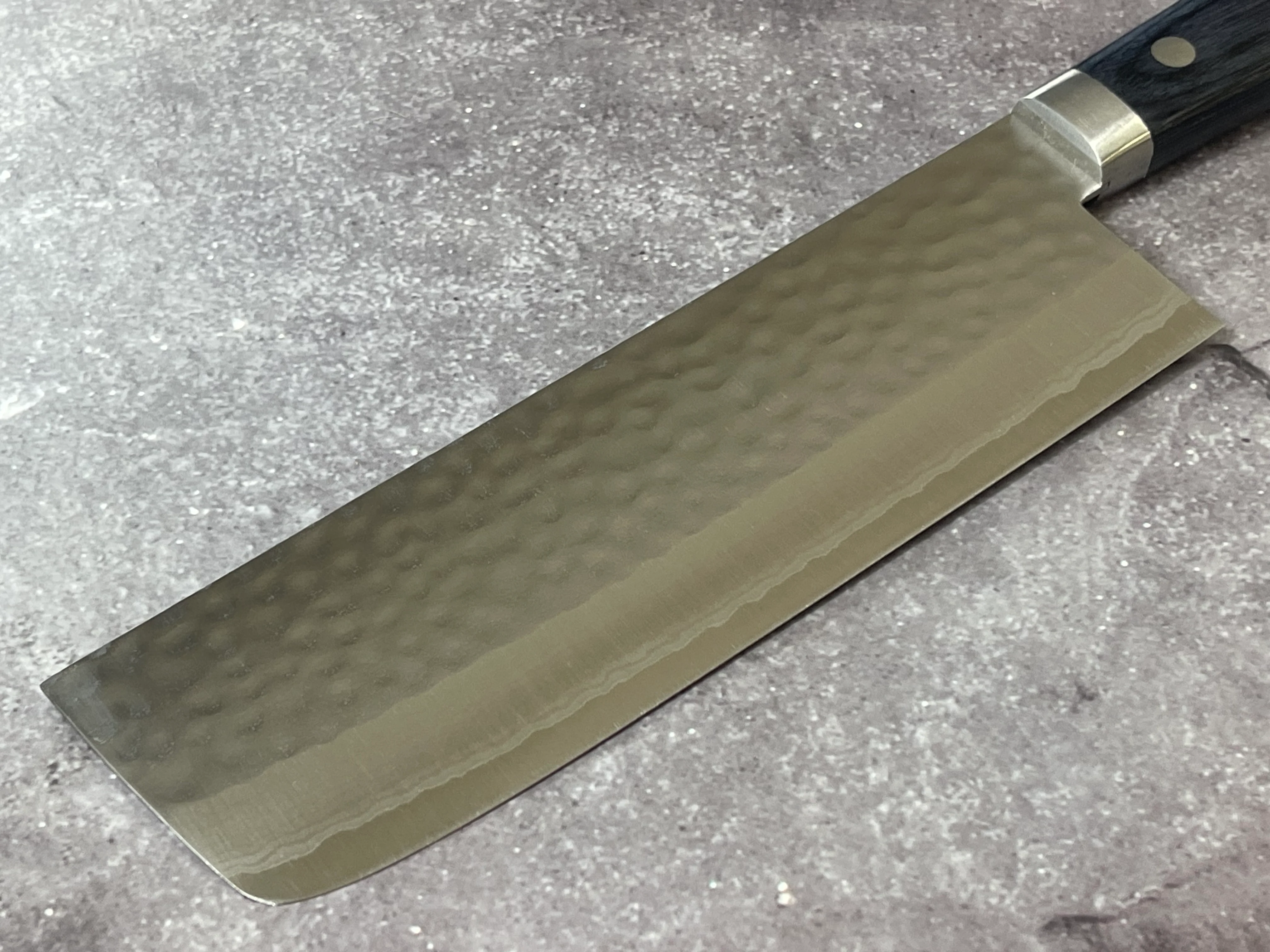 Masutani Kokuryu Nakiri 160mm Blue Pakkawood Handle - Image 17
