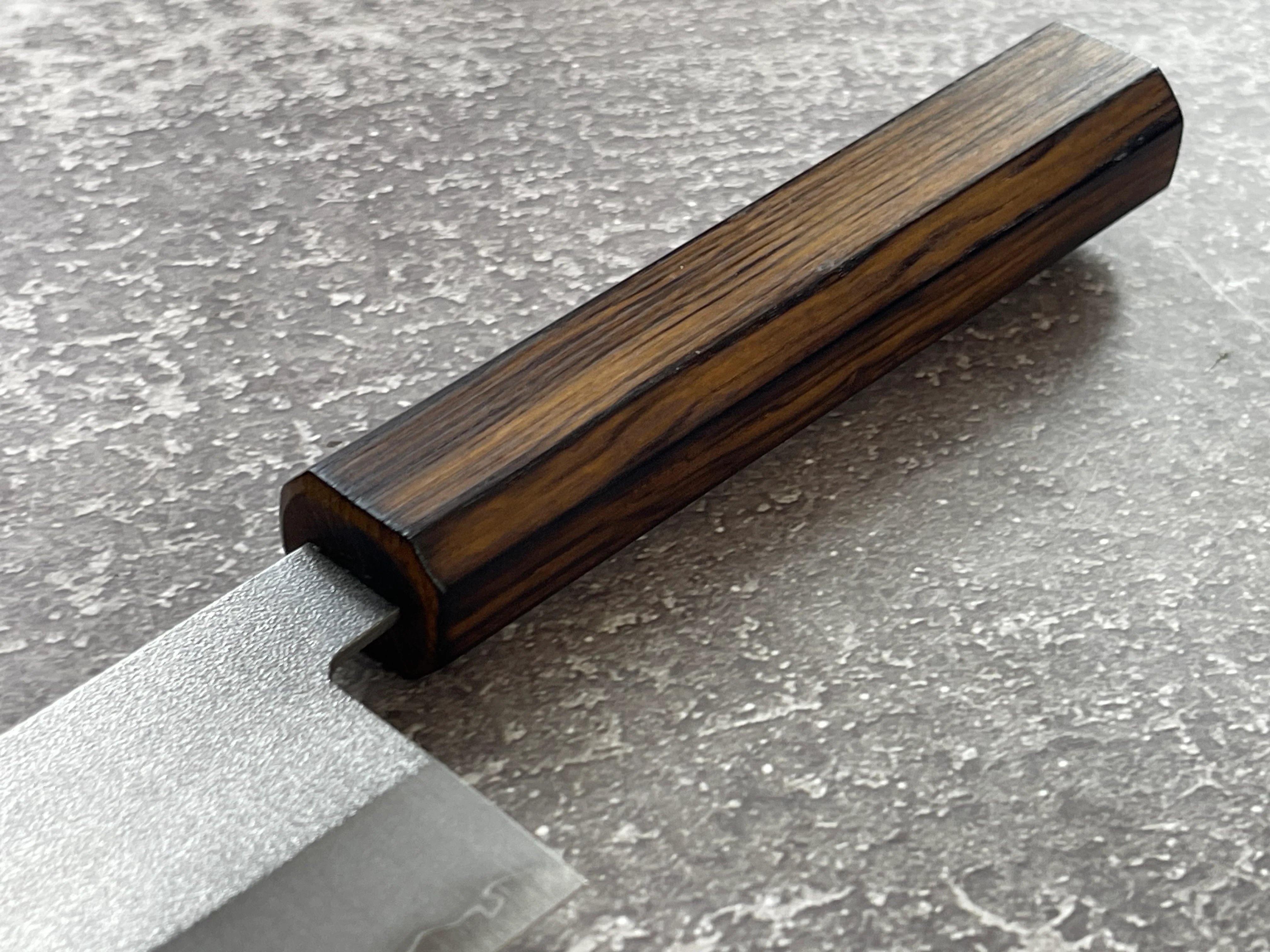 Masutani Kokuryu Nashiji Santoku 170mm VG1 Steel Oak Handle - Image 12
