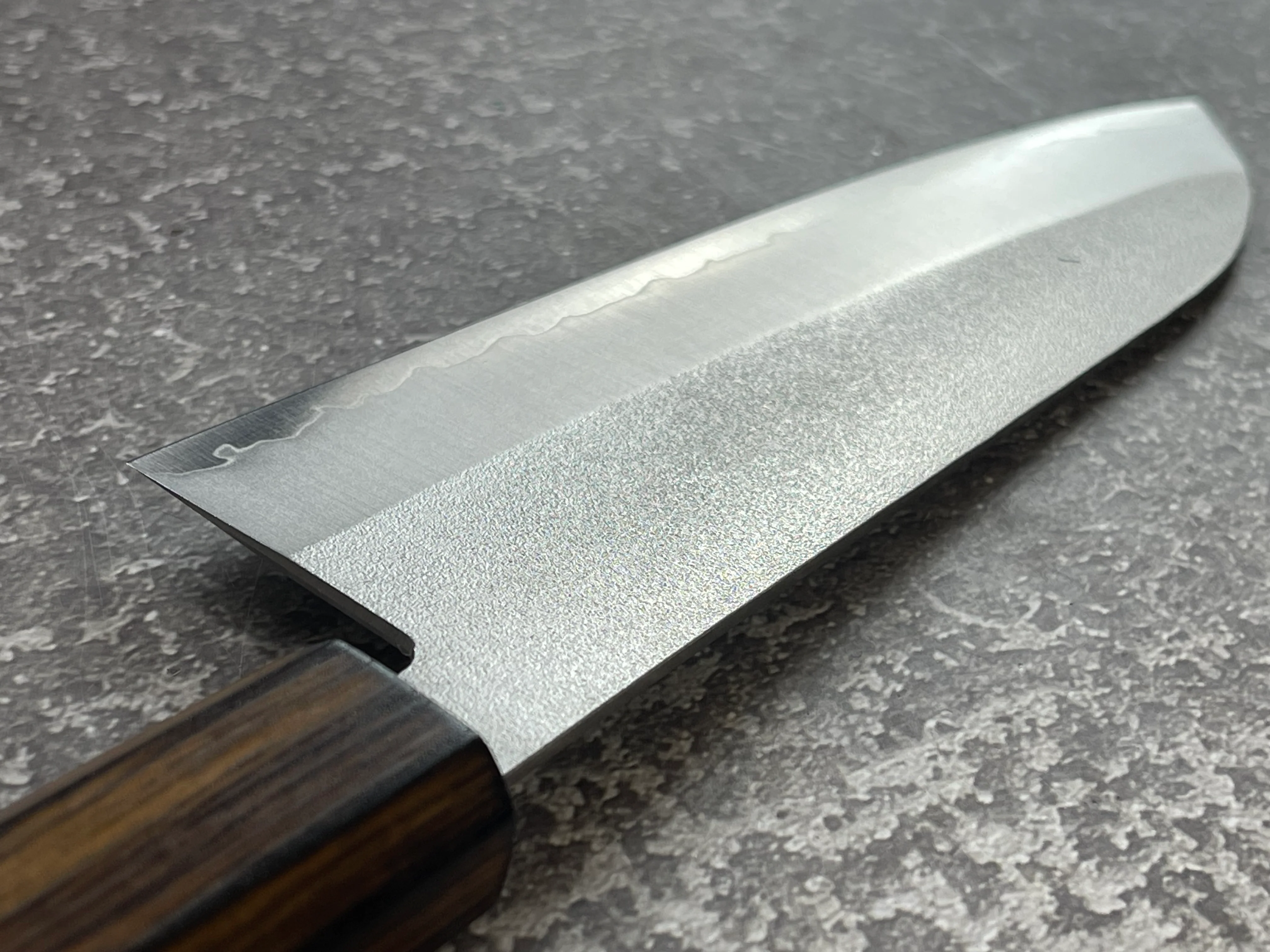 Masutani Kokuryu Nashiji Santoku 170mm VG1 Steel Oak Handle - Image 16