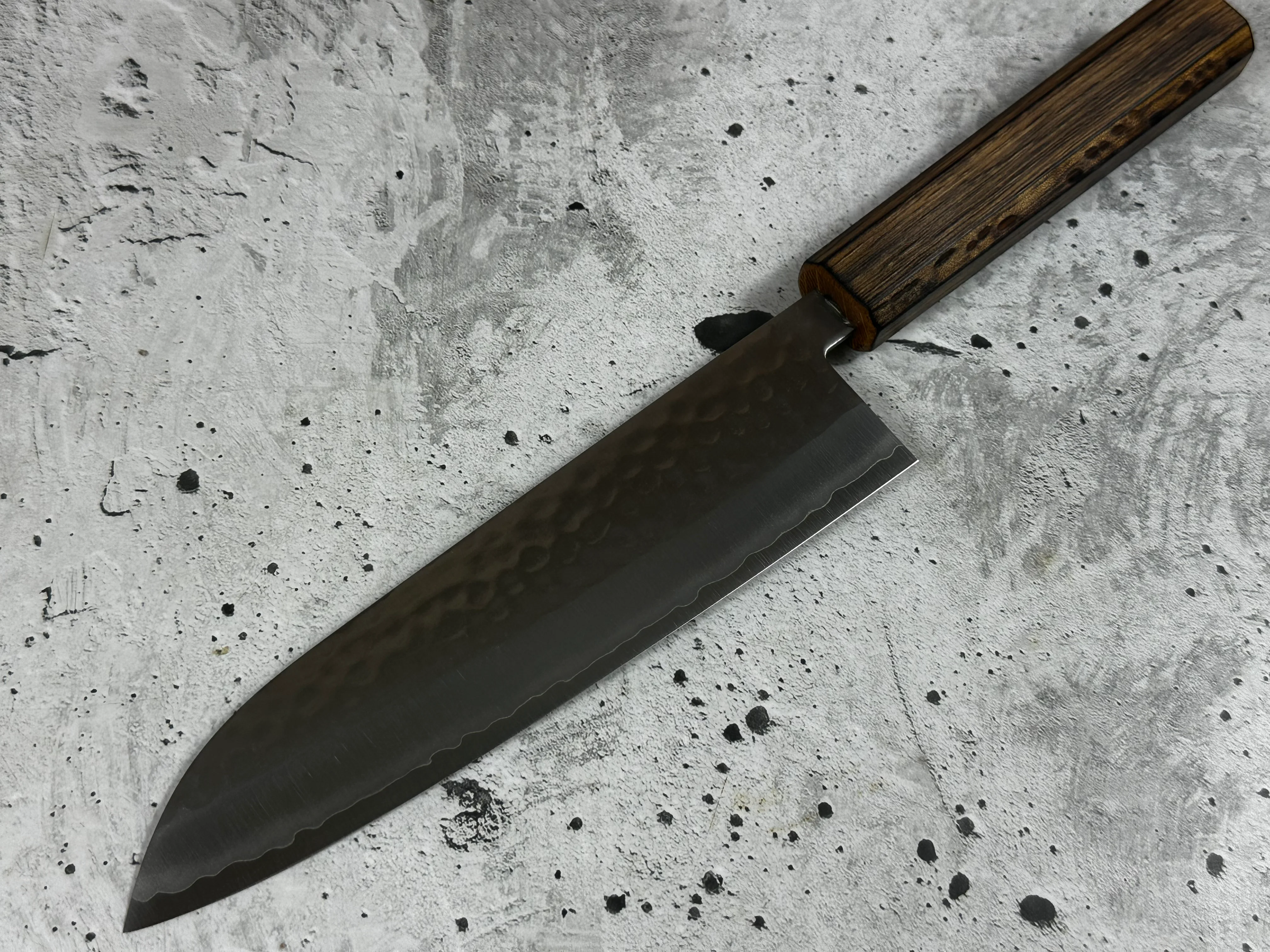 Masutani Kokuryu Tsutime Gyuto 180mm VG1 Steel Oak Handle - Image 10