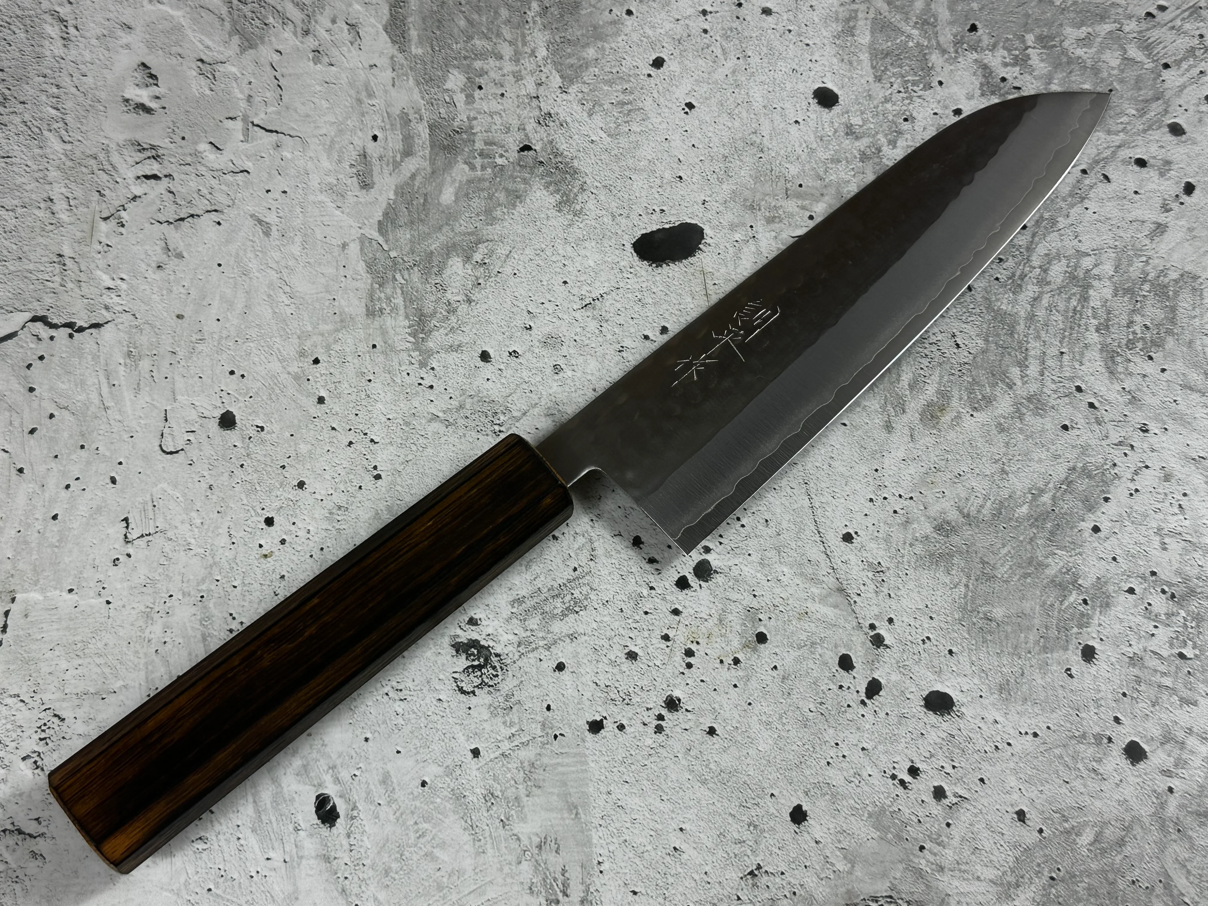Masutani Kokuryu Tsutime Gyuto 180mm VG1 Steel Oak Handle - Image 3