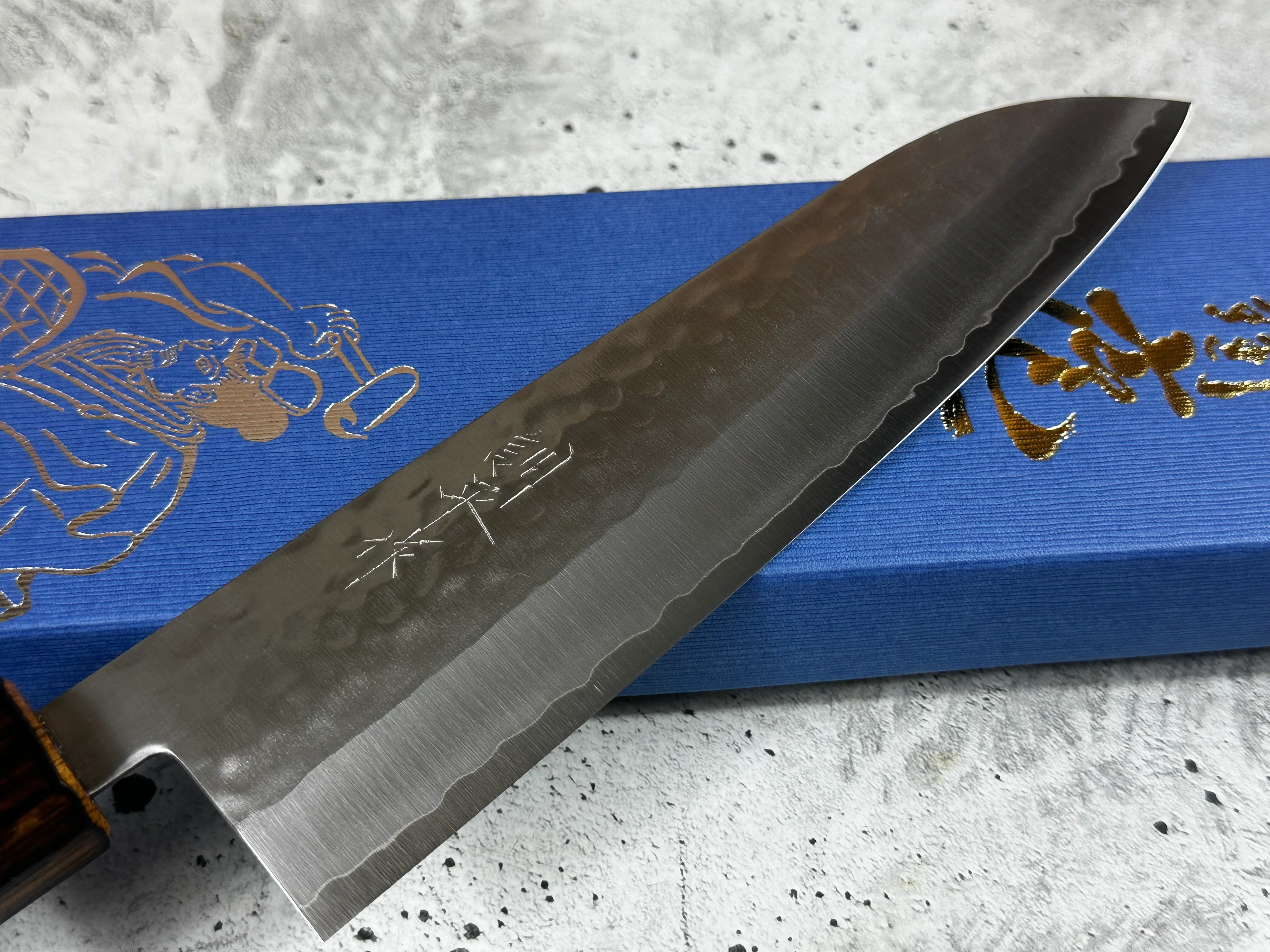 Masutani Kokuryu Tsutime Gyuto 180mm VG1 Steel Oak Handle - Image 4