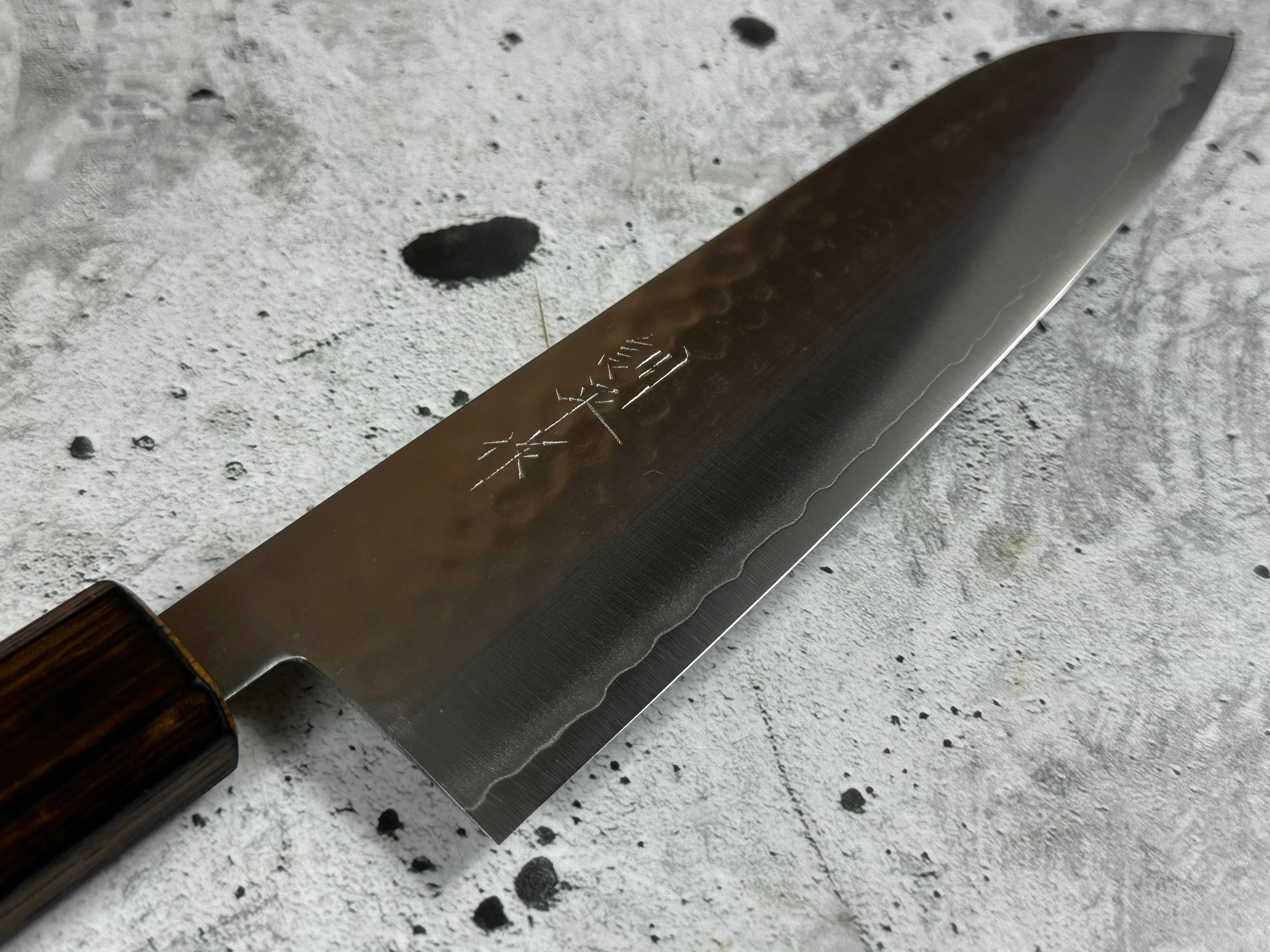 Masutani Kokuryu Tsutime Gyuto 180mm VG1 Steel Oak Handle - Image 8