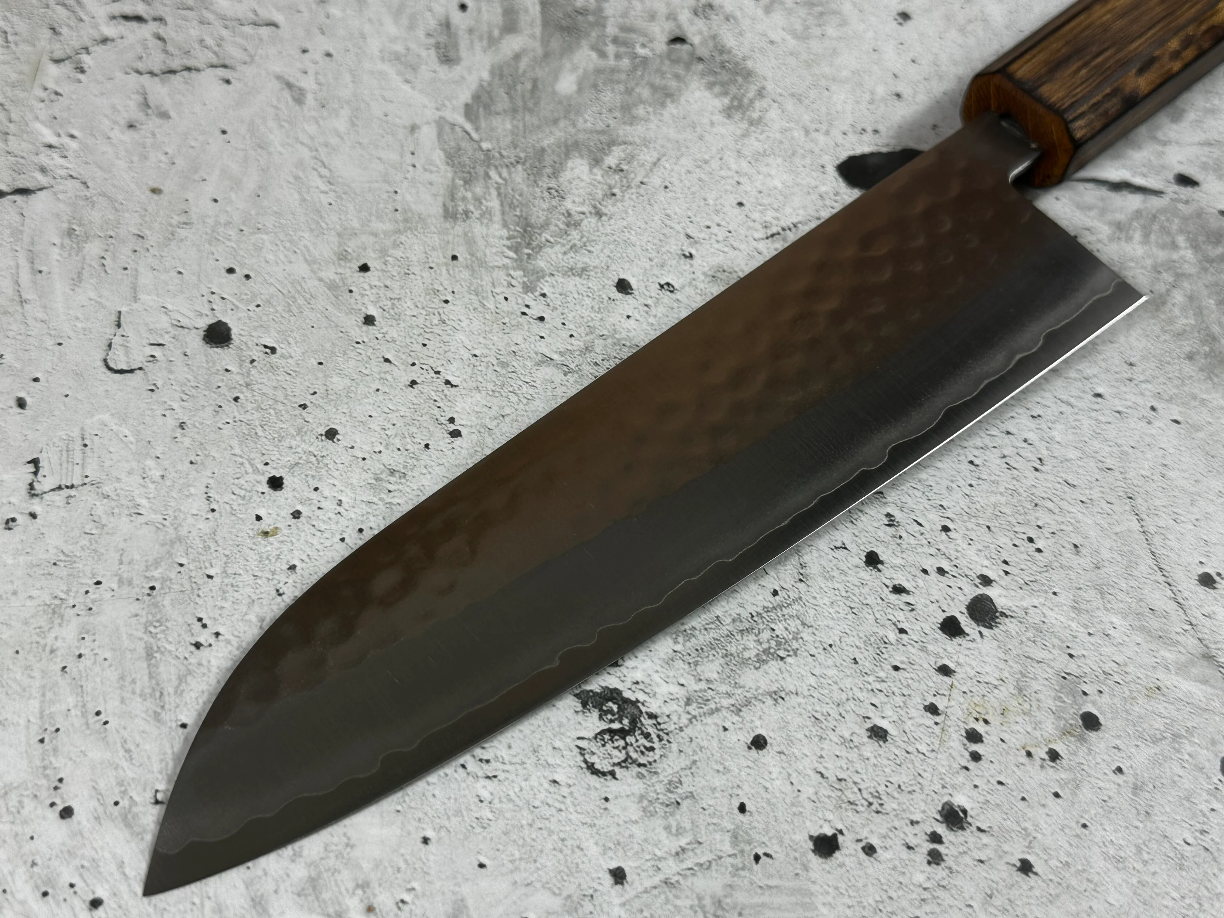 Masutani Kokuryu Tsutime Gyuto 180mm VG1 Steel Oak Handle - Image 9