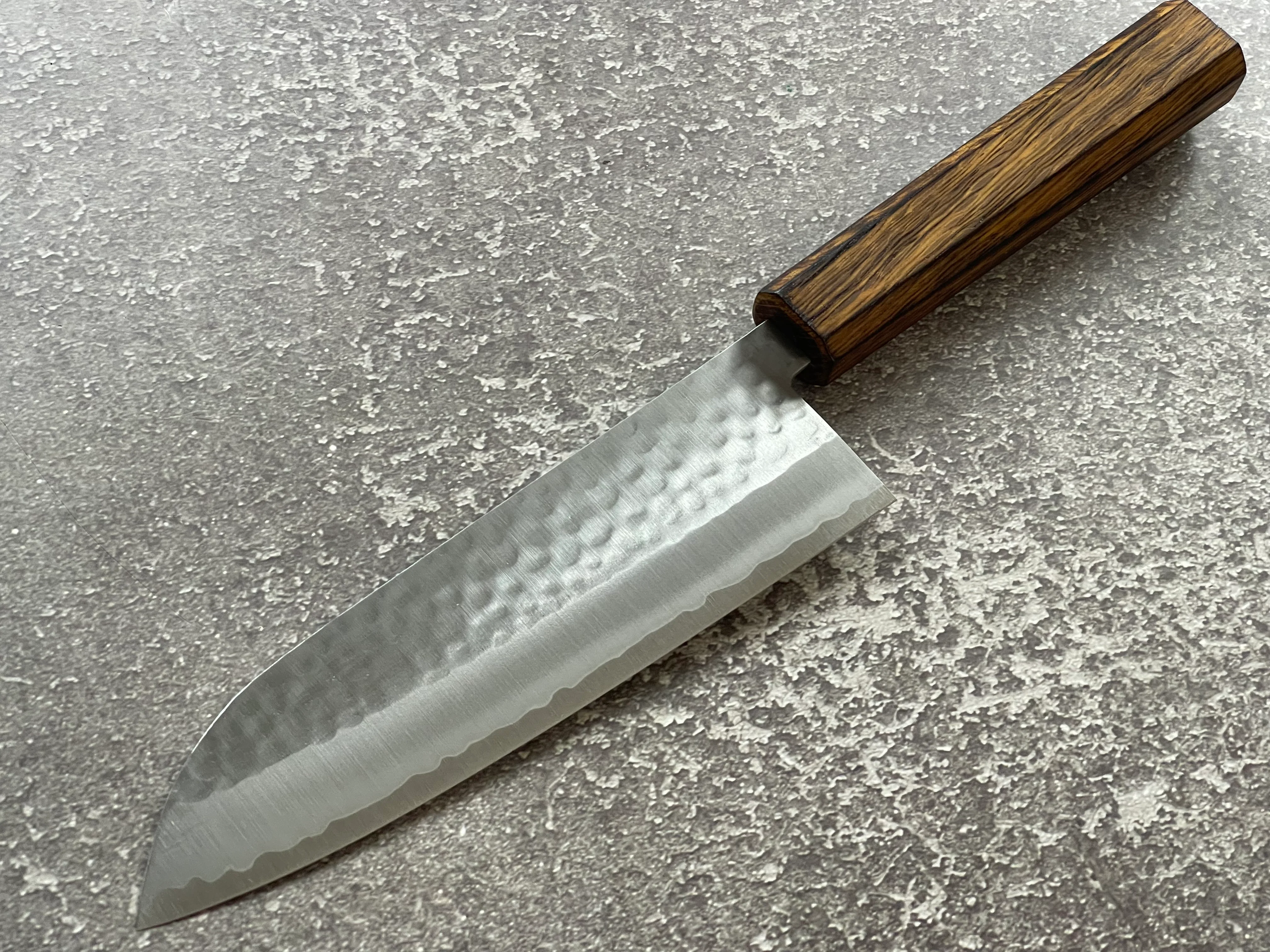 Masutani Kokuryu Tsutime Santoku 170mm VG1 Steel Oak Handle - Image 13