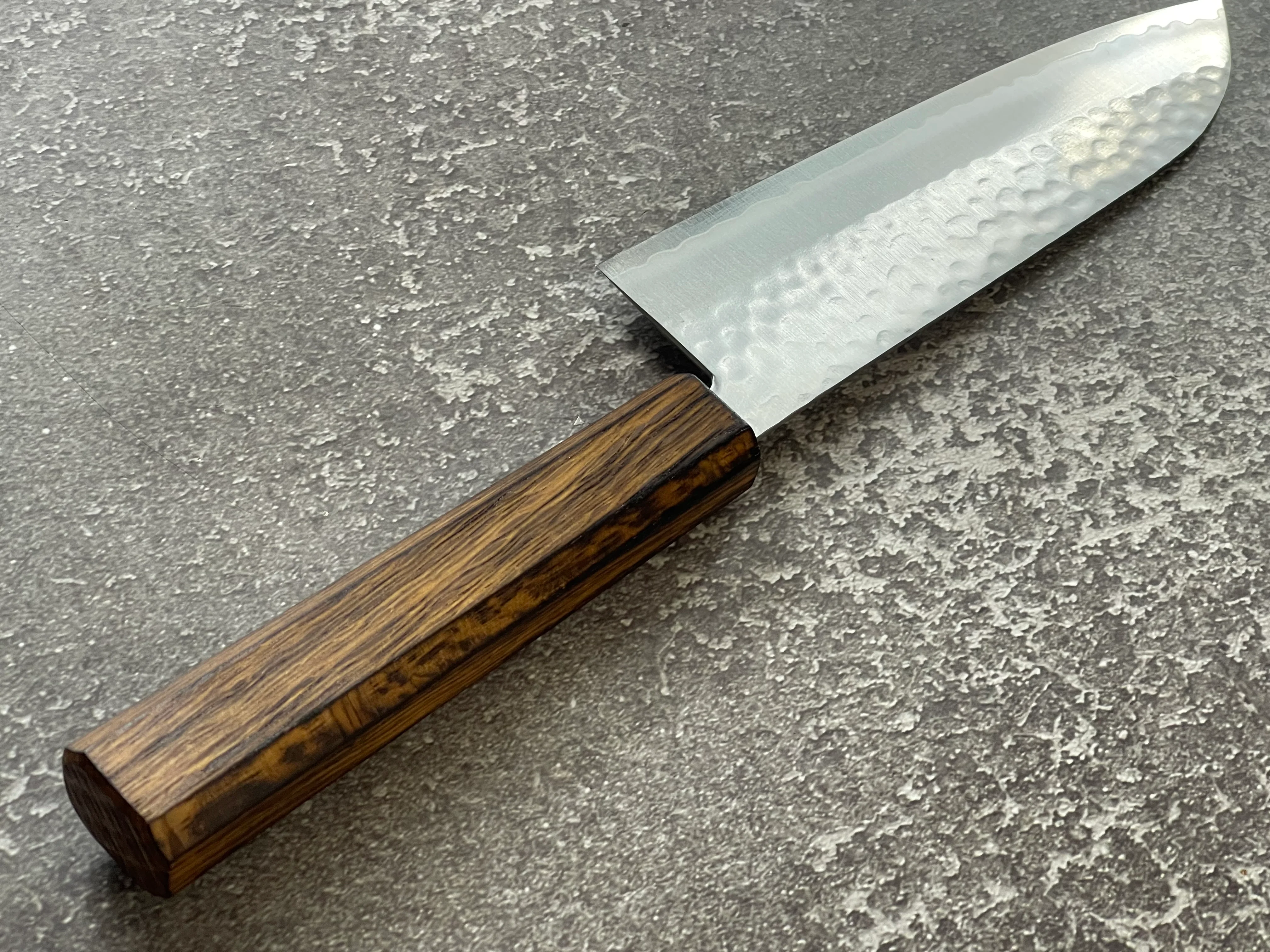 Masutani Kokuryu Tsutime Santoku 170mm VG1 Steel Oak Handle - Image 16