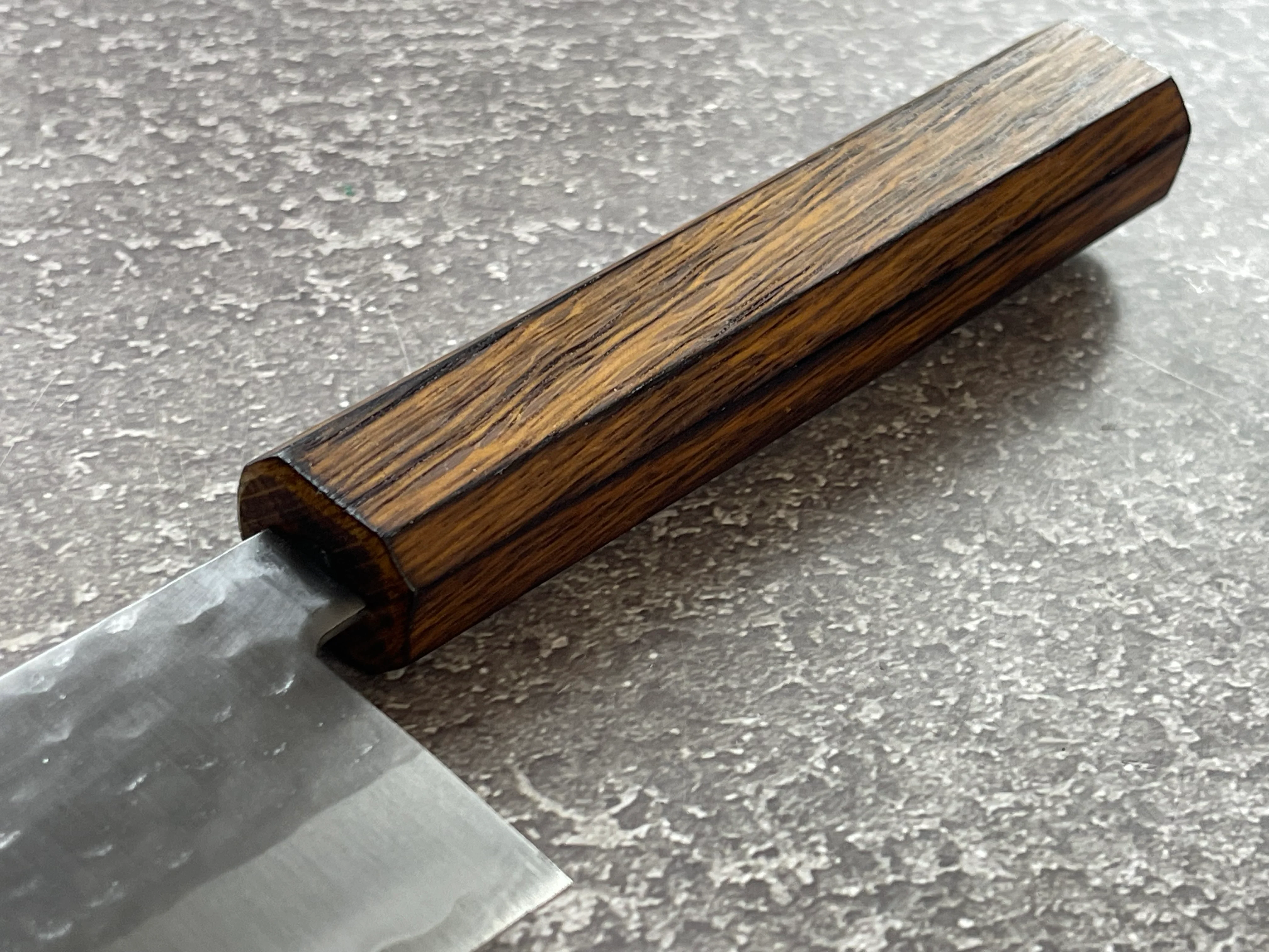 Masutani Kokuryu Tsutime Santoku 170mm VG1 Steel Oak Handle - Image 17