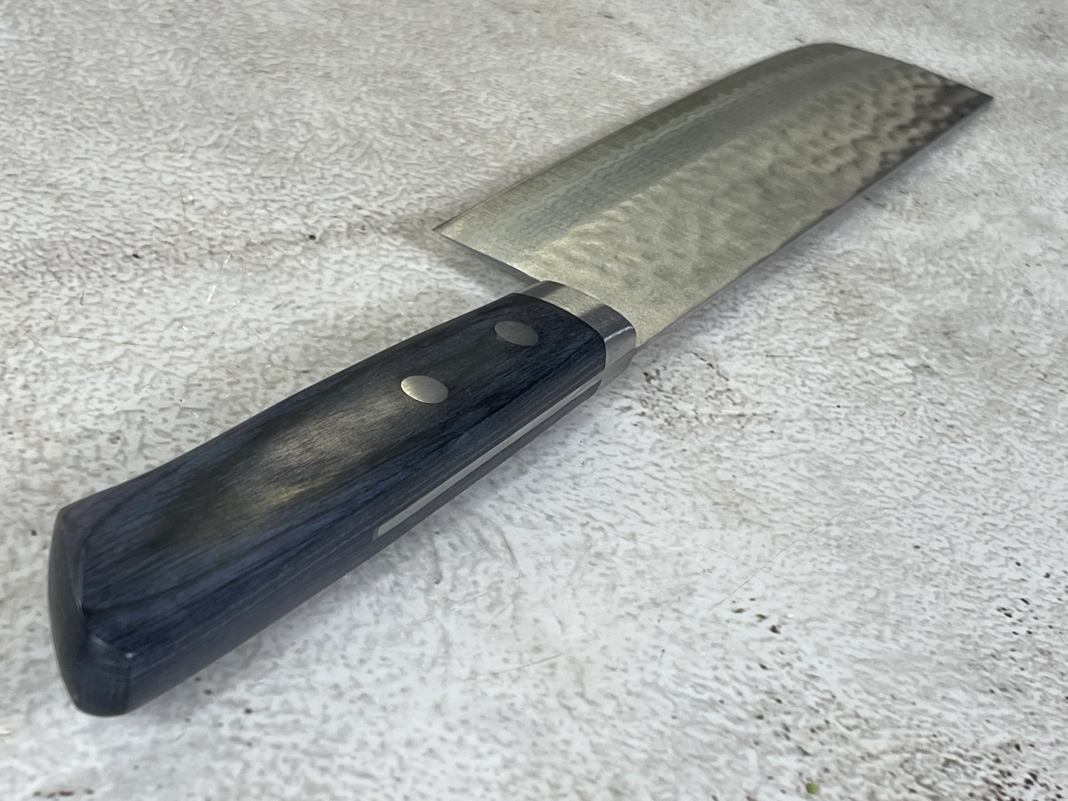 Masutani Kokuryu Usuba 160mm Blue Pakkawood Handle - Image 15