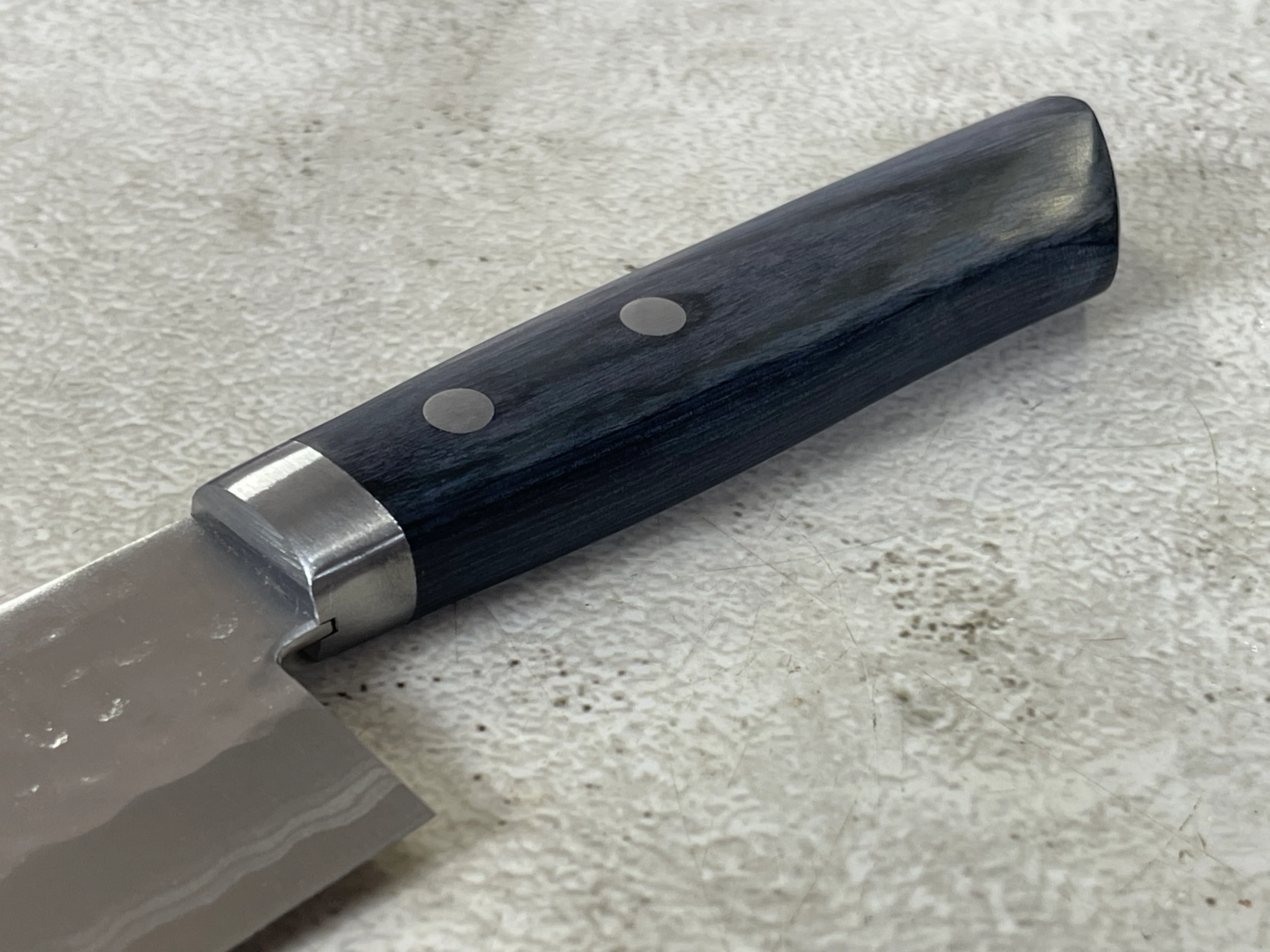 Masutani Kokuryu Usuba 160mm Blue Pakkawood Handle - Image 16