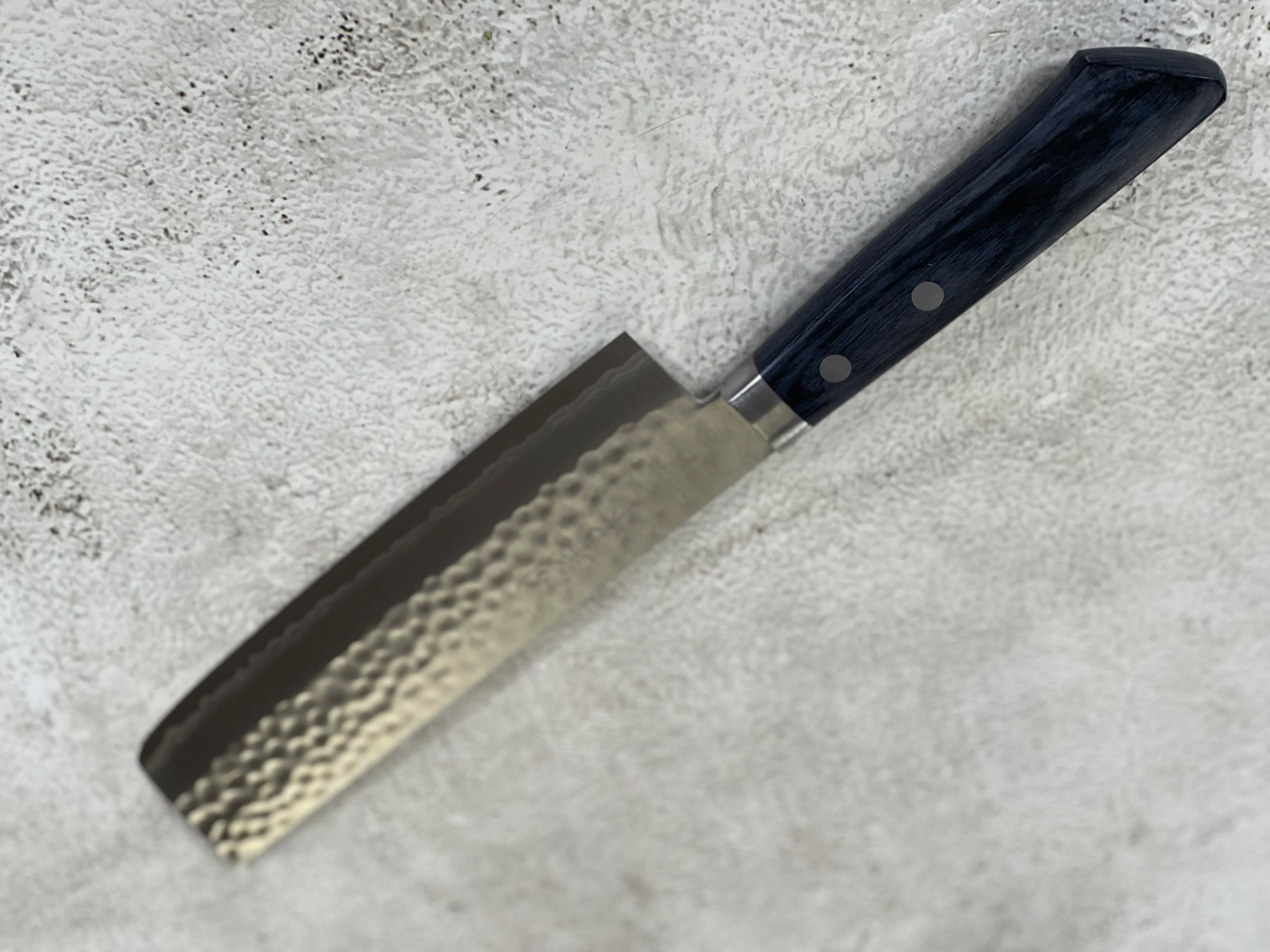 Masutani Kokuryu Usuba 160mm Blue Pakkawood Handle - Image 4