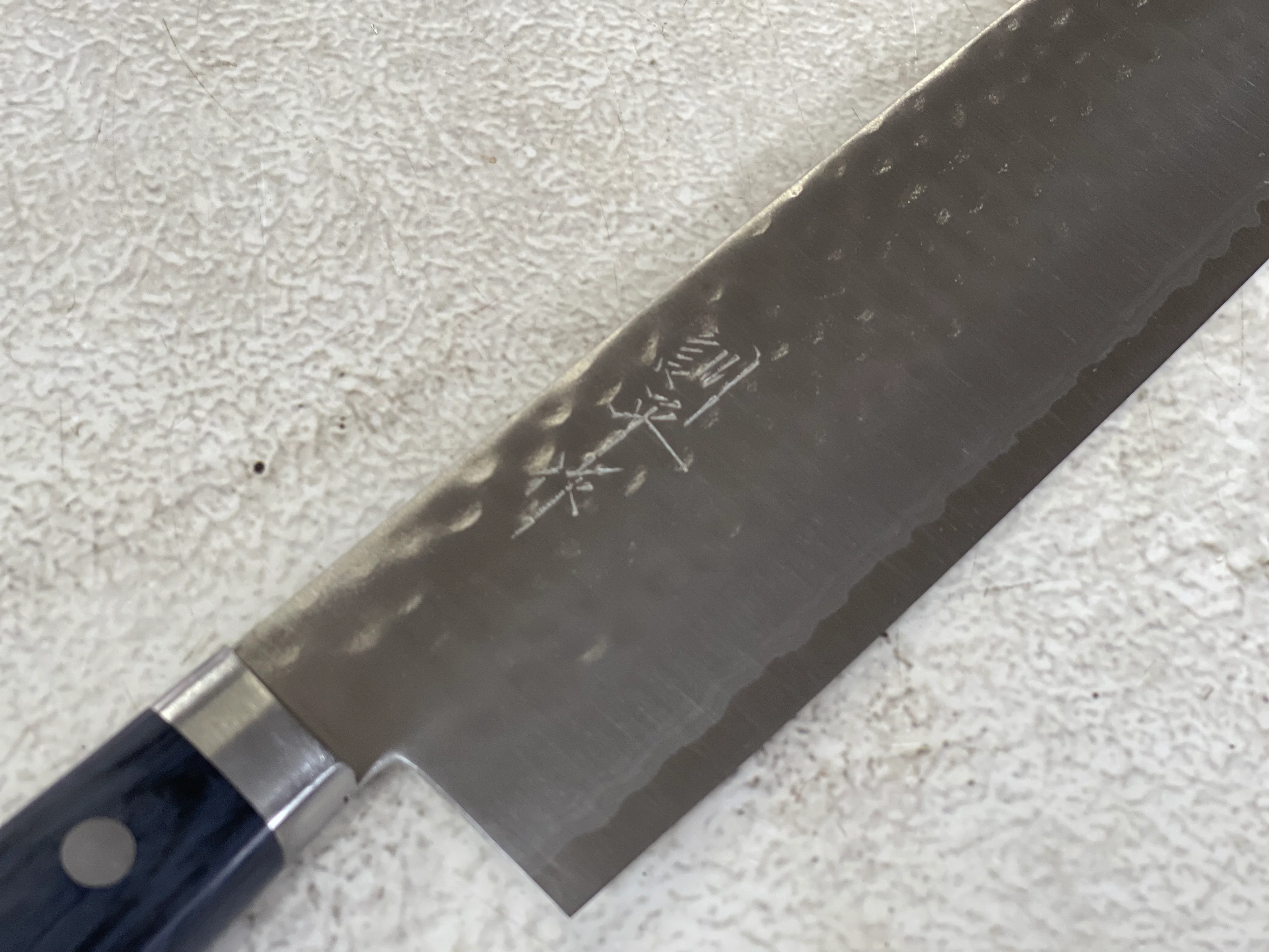 Masutani Kokuryu Usuba 160mm Blue Pakkawood Handle - Image 6