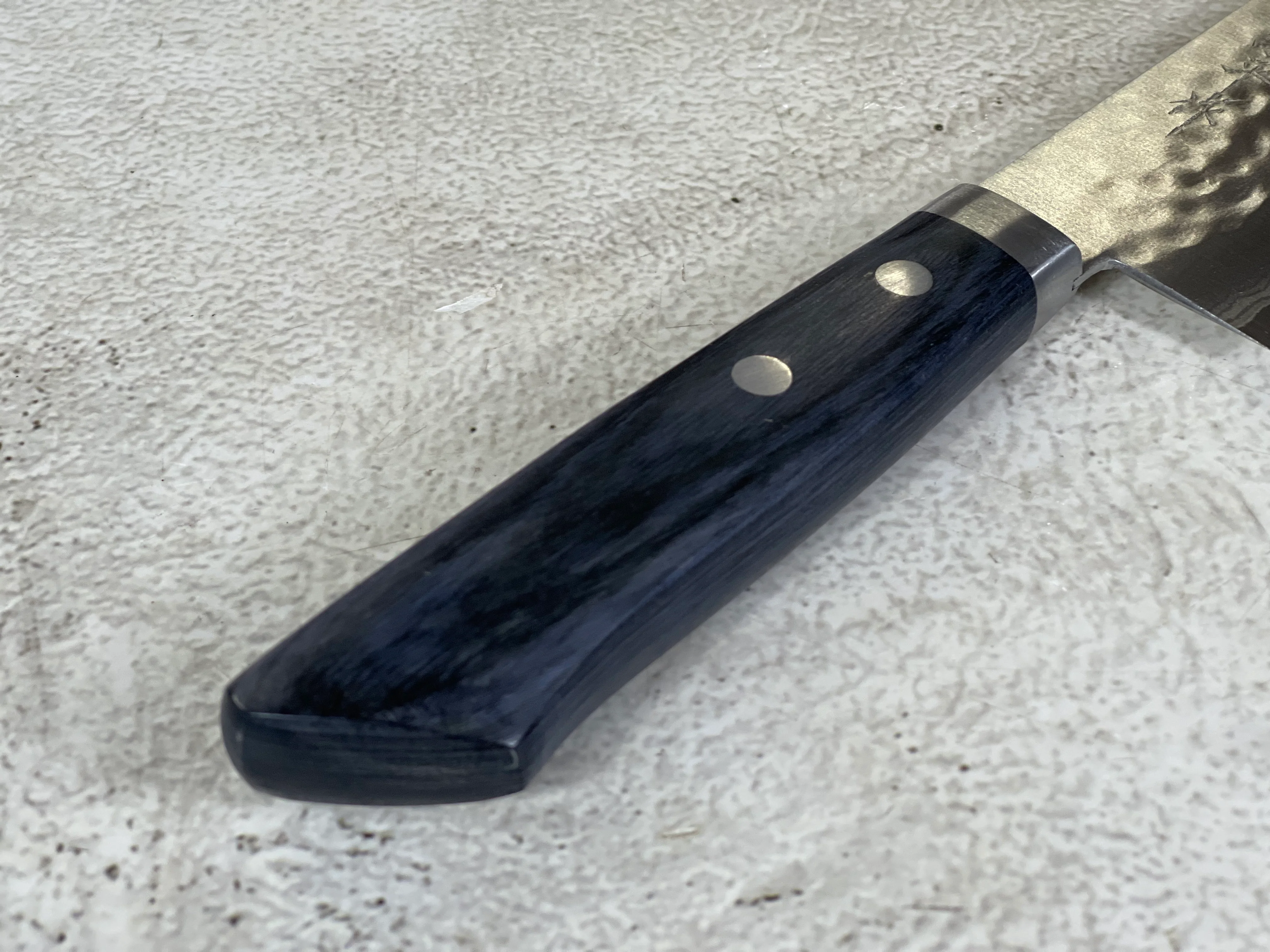 Masutani Kokuryu Usuba 160mm Blue Pakkawood Handle - Image 8