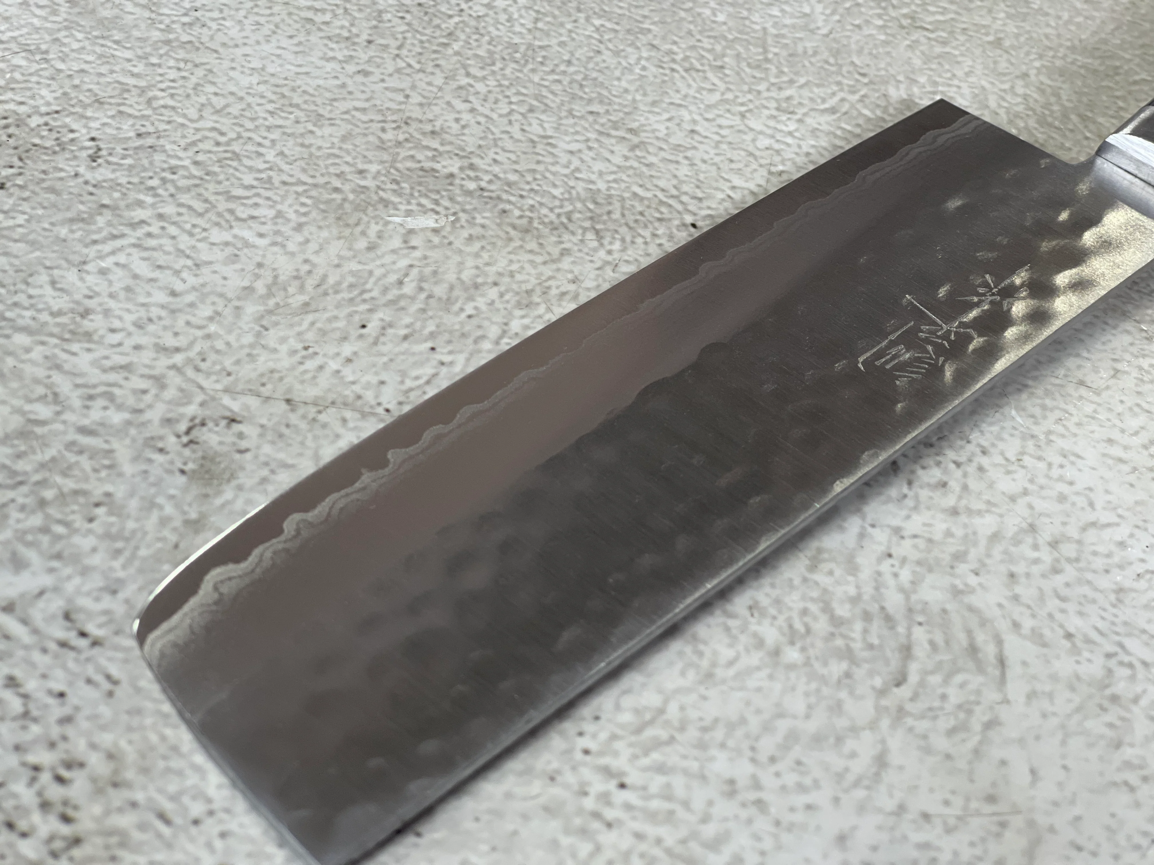 Masutani Kokuryu Usuba 160mm Blue Pakkawood Handle - Image 9