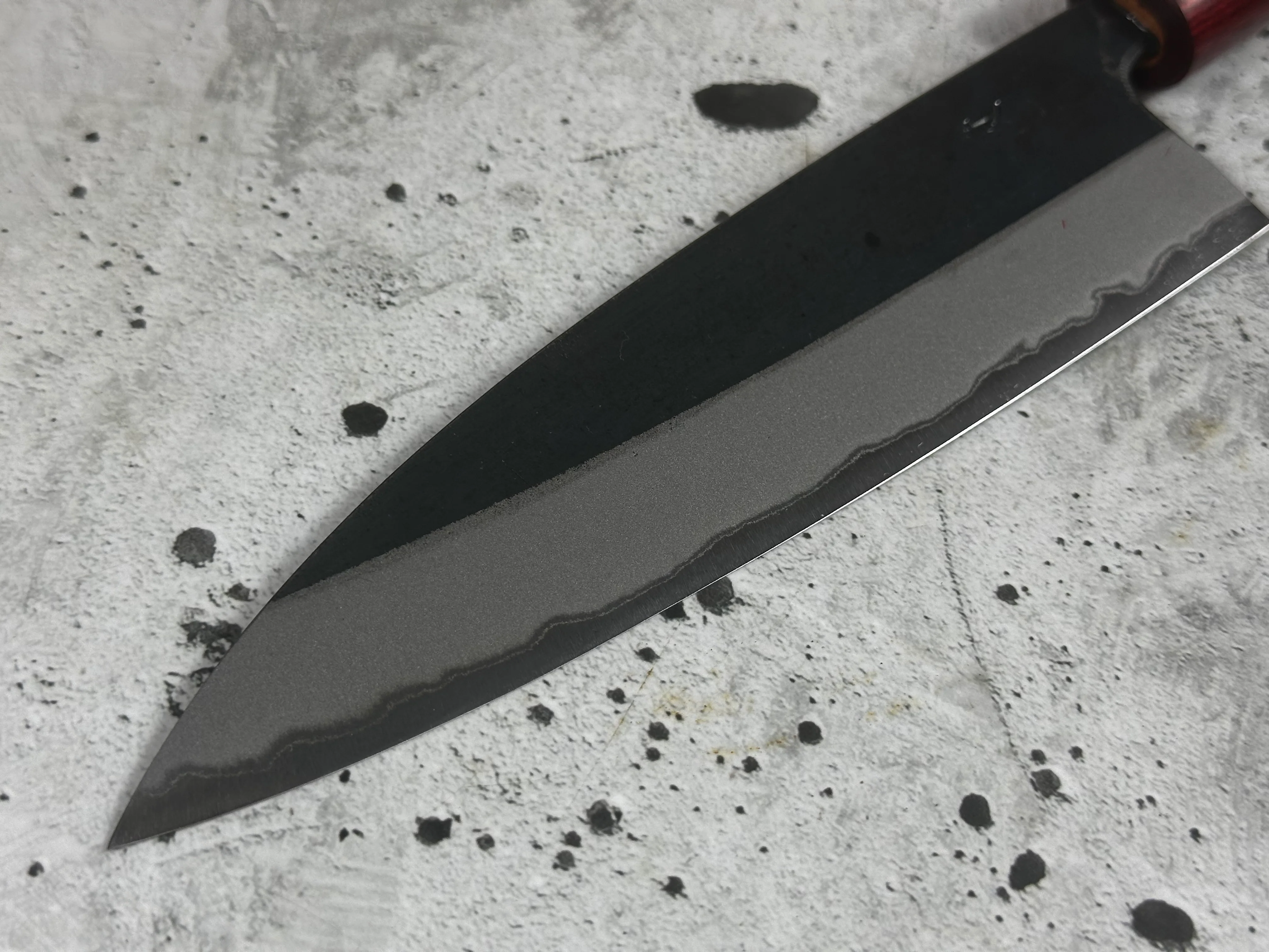 Muneishi Aogami 2 Iron Clad Gyuto 210mm Kurouchi Finish - Image 10