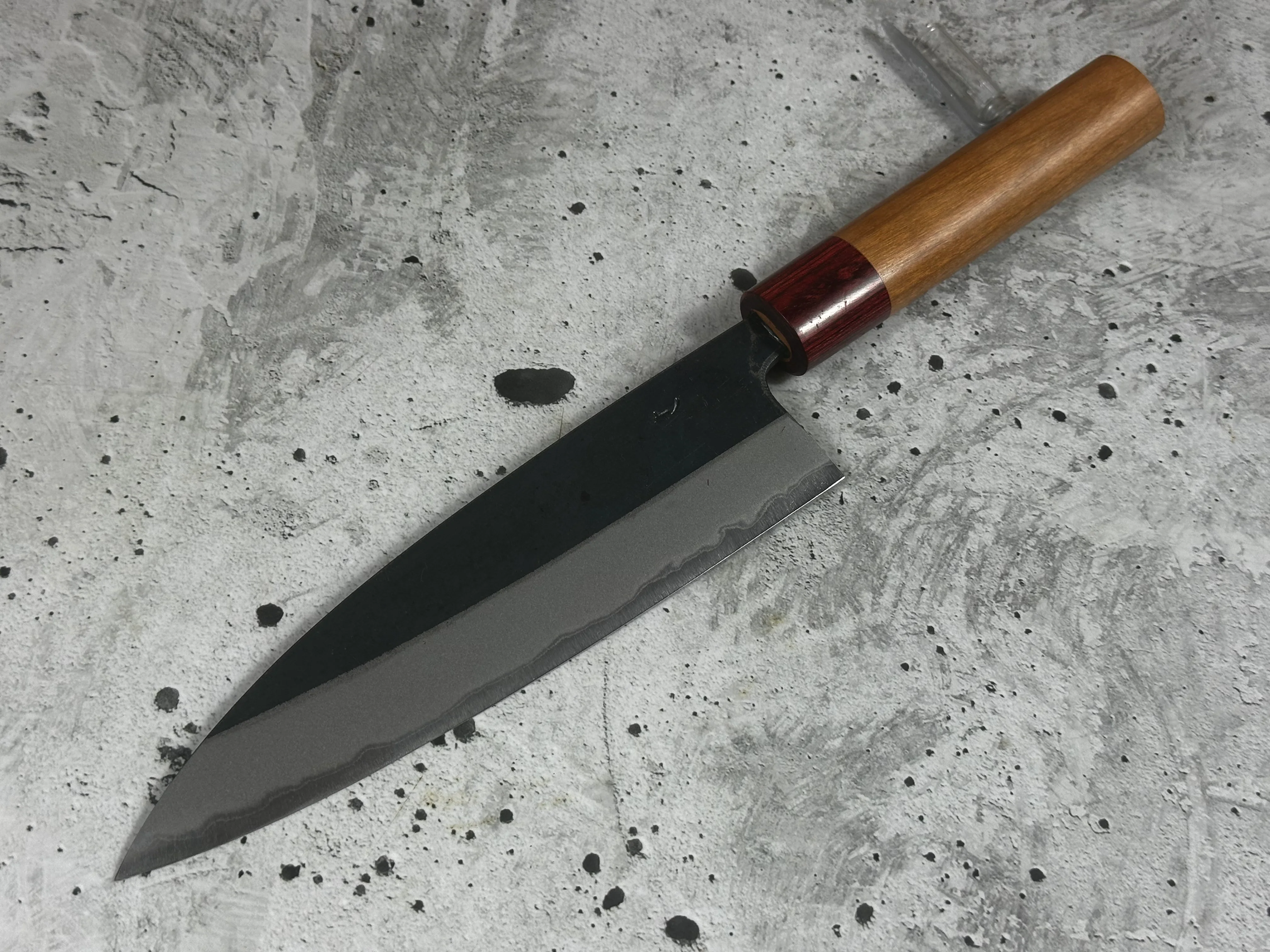 Muneishi Aogami 2 Iron Clad Gyuto 210mm Kurouchi Finish - Image 11
