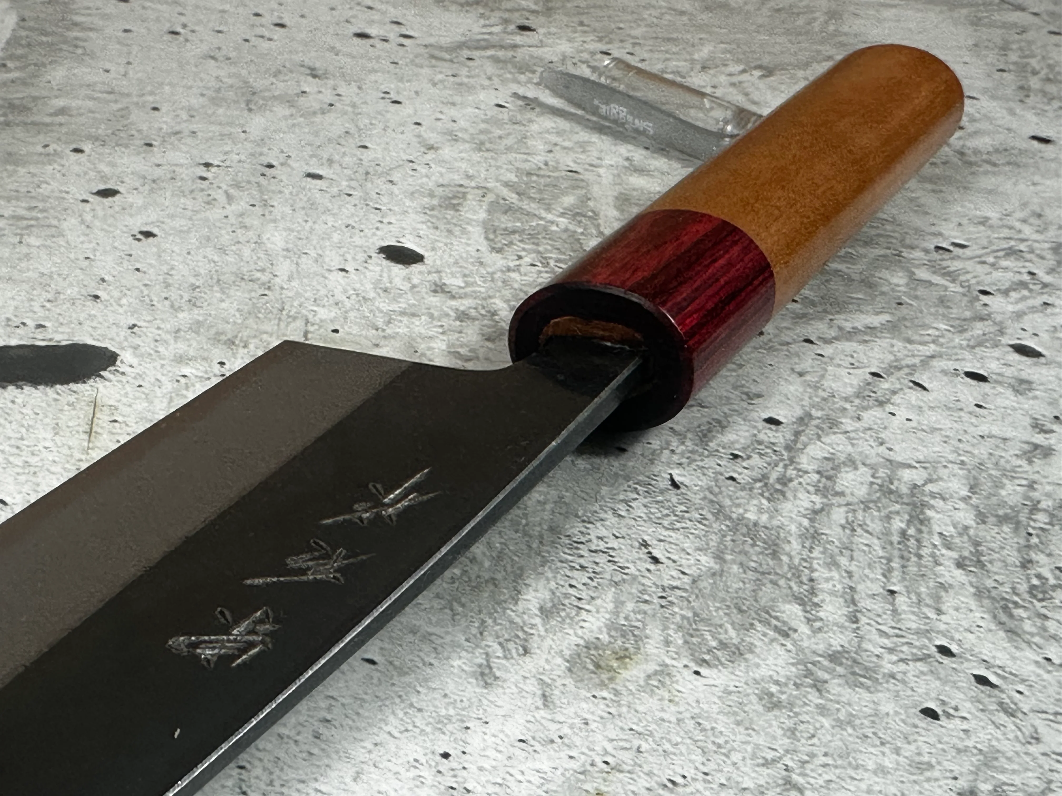 Muneishi Aogami 2 Iron Clad Gyuto 210mm Kurouchi Finish - Image 12