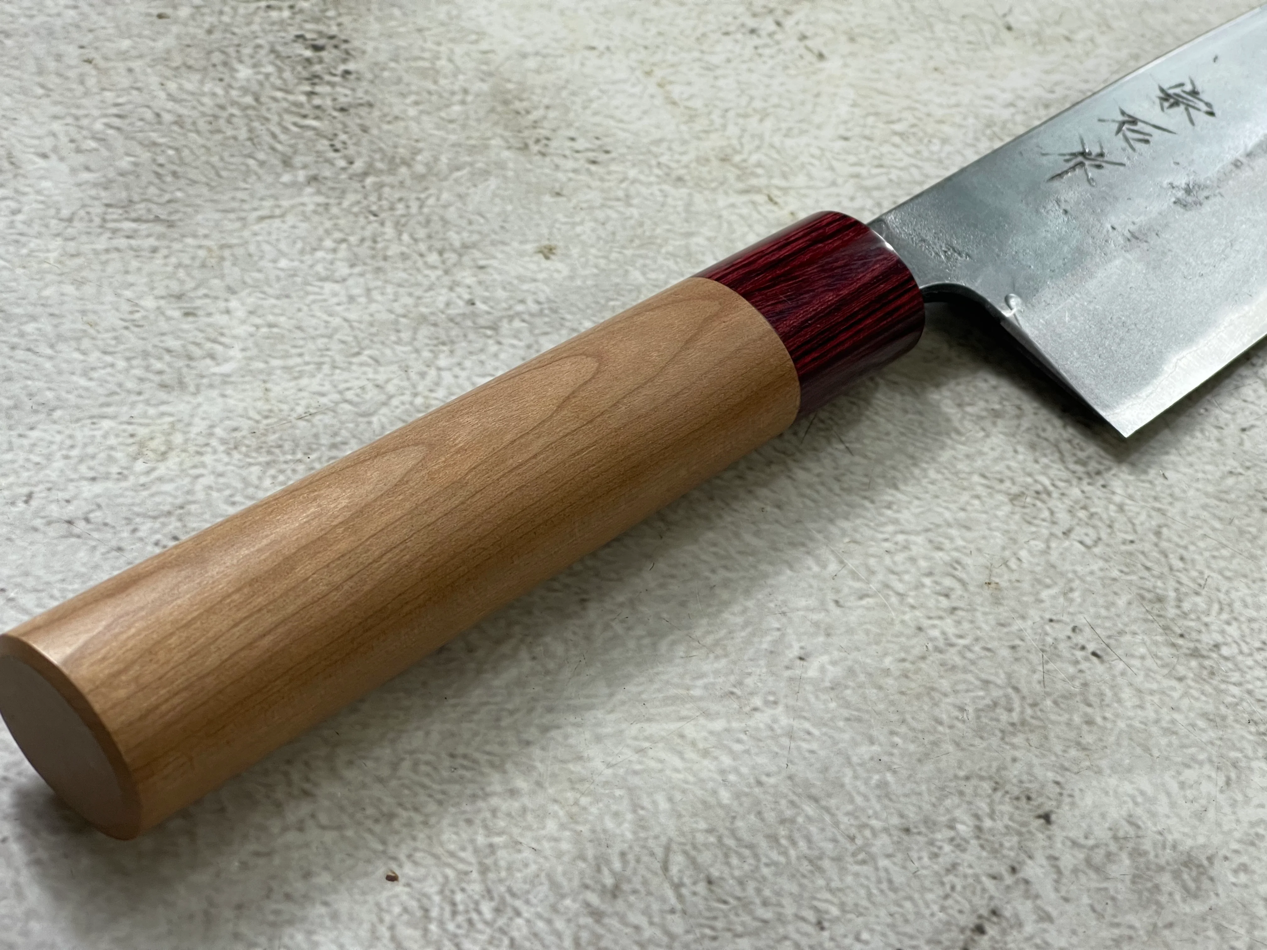 Muneishi Aogami 2 Iron Clad Gyuto 240mm Kurouchi Finish - Image 11