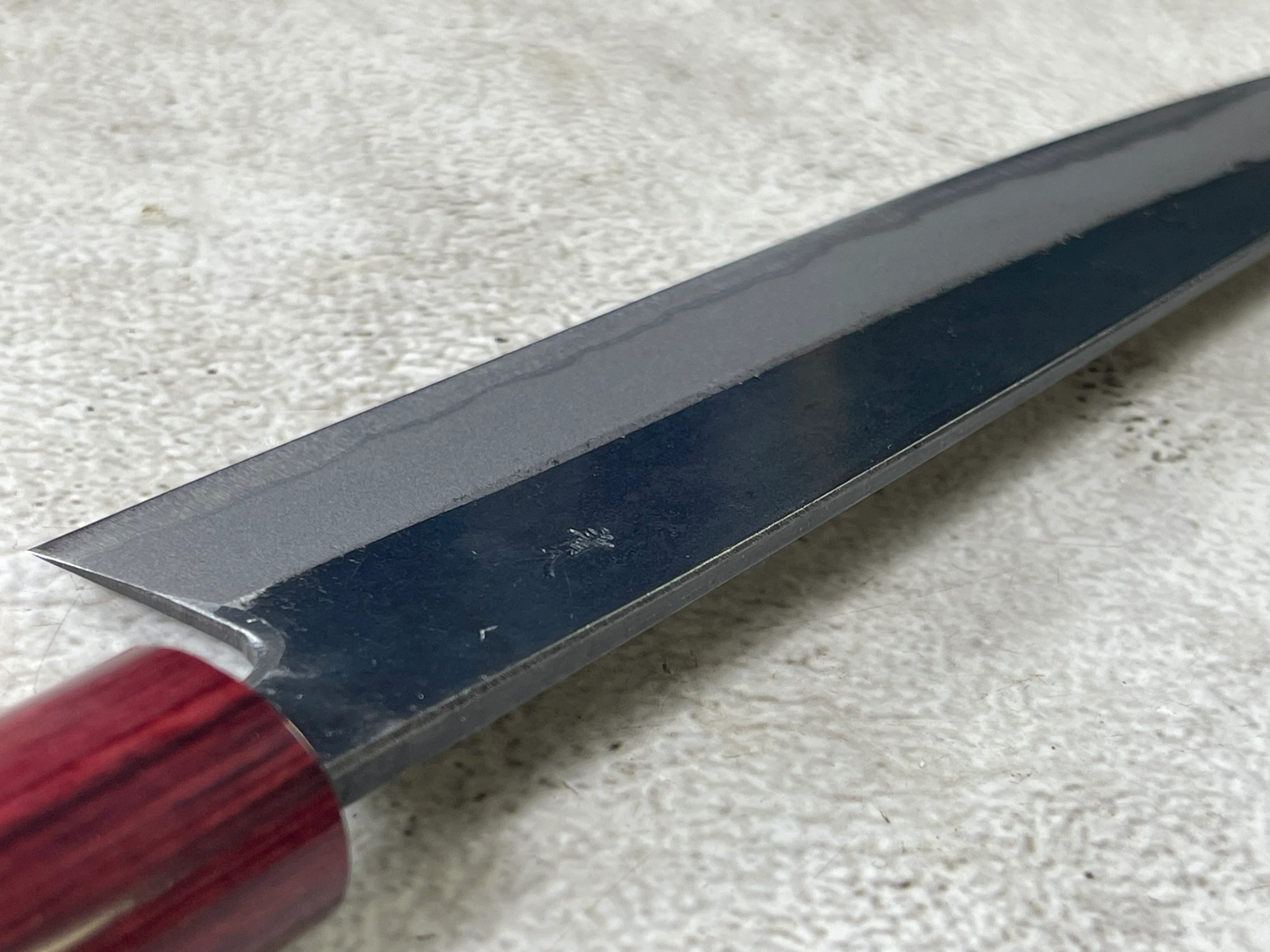 Muneishi Aogami 2 Iron Clad Kiritsuke 180mm Kurouchi Finish - Image 10